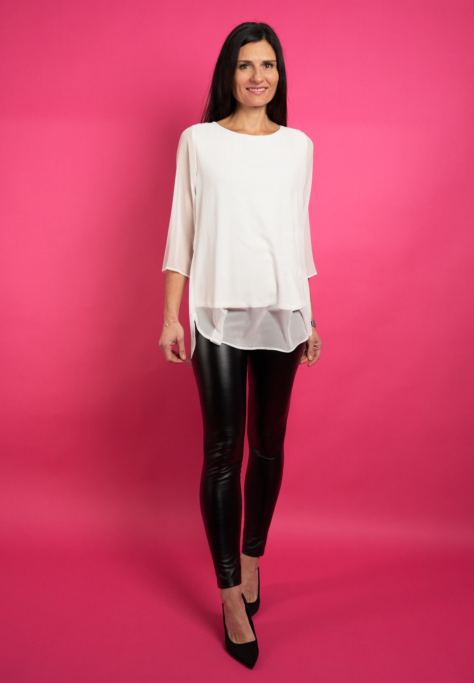 Seidel Moden Blouse met lange mouwen met laagjes, made in germany