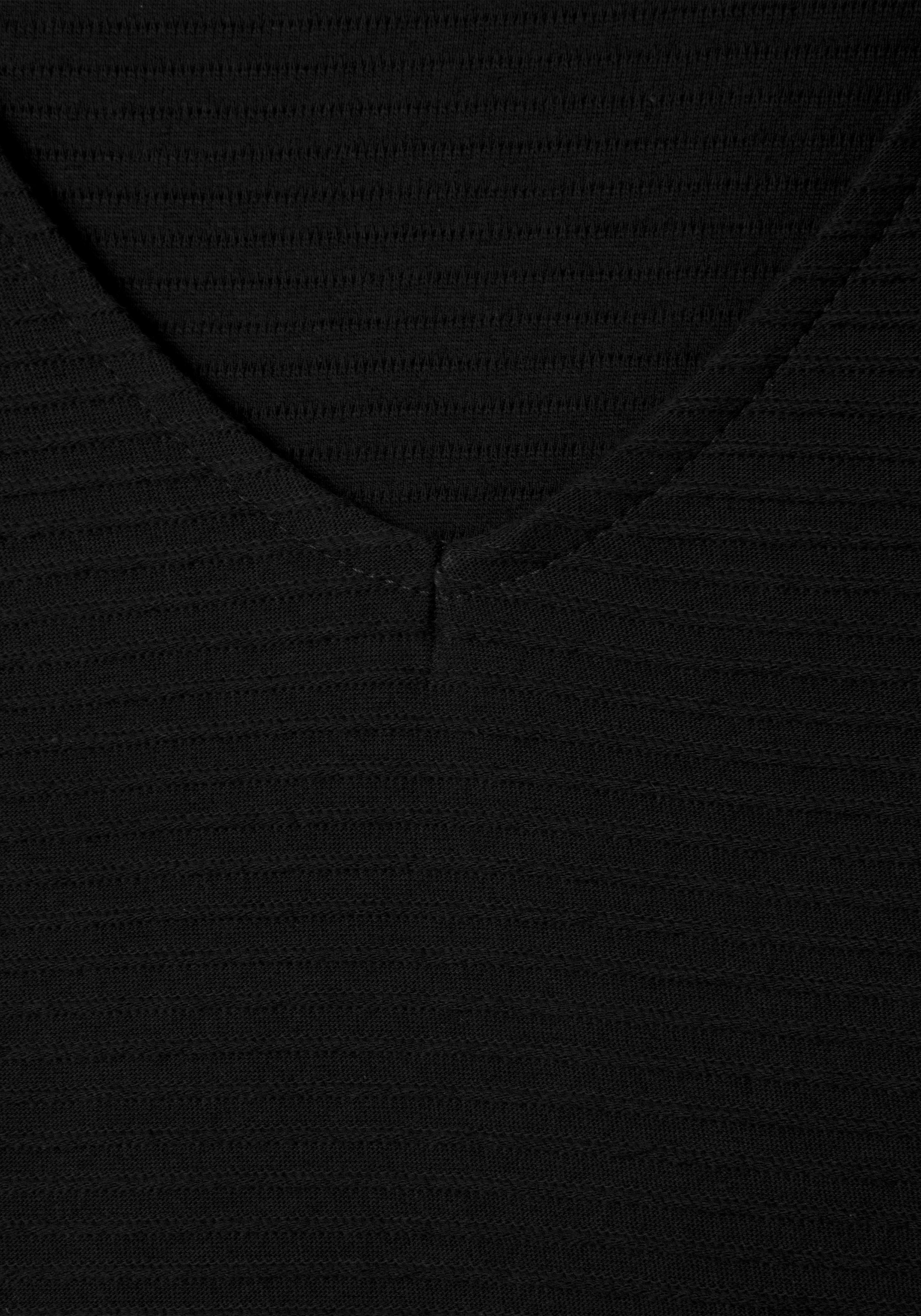 Lascana Shirt met lange mouwen Met streepstructuur in een zachte katoenkwaliteit (1-delig)