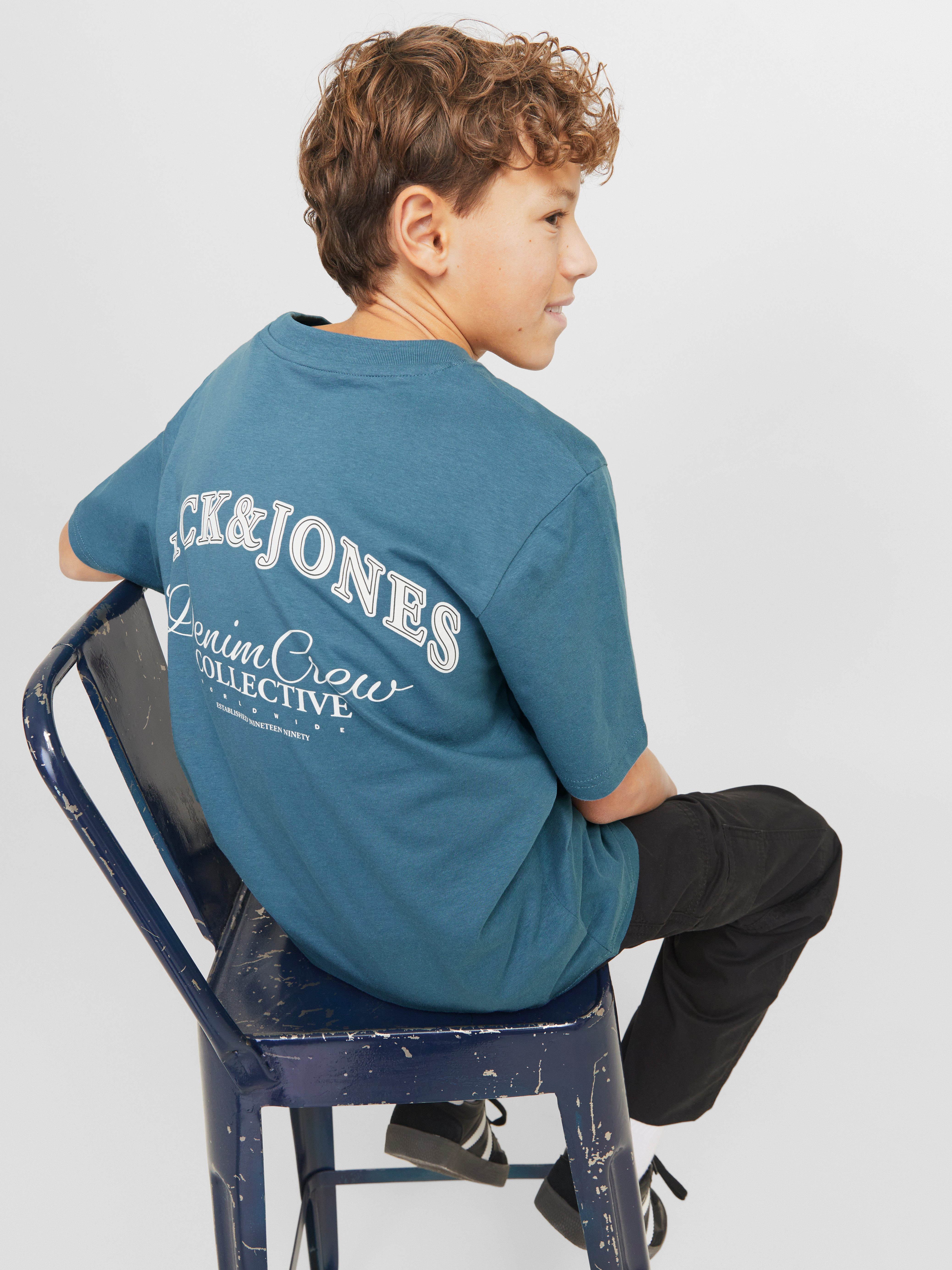 Jack & Jones Junior T-shirt JJEBRANDES BACKP RELAXED TEE SS SN JNR