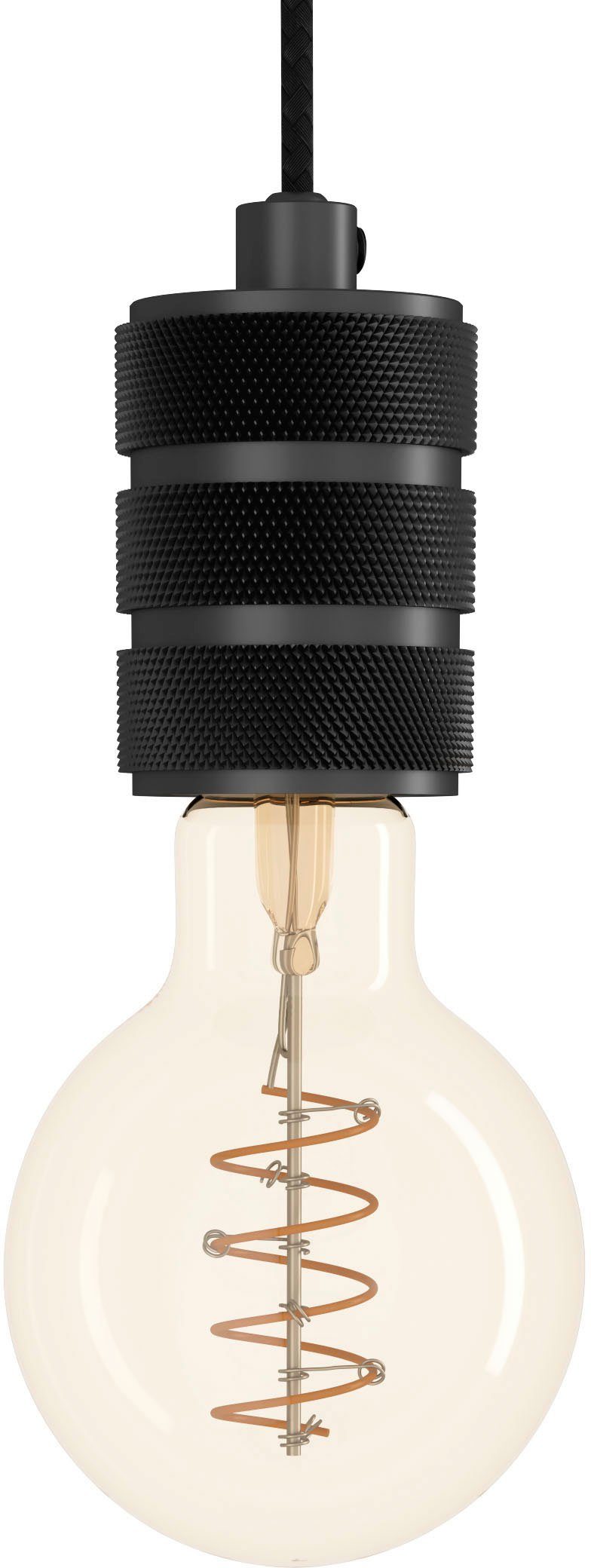 EGLO Hanglamp YORTH Hanglamp in nikkel en zwart van staal - excl. E27 - 40W (1 stuk)