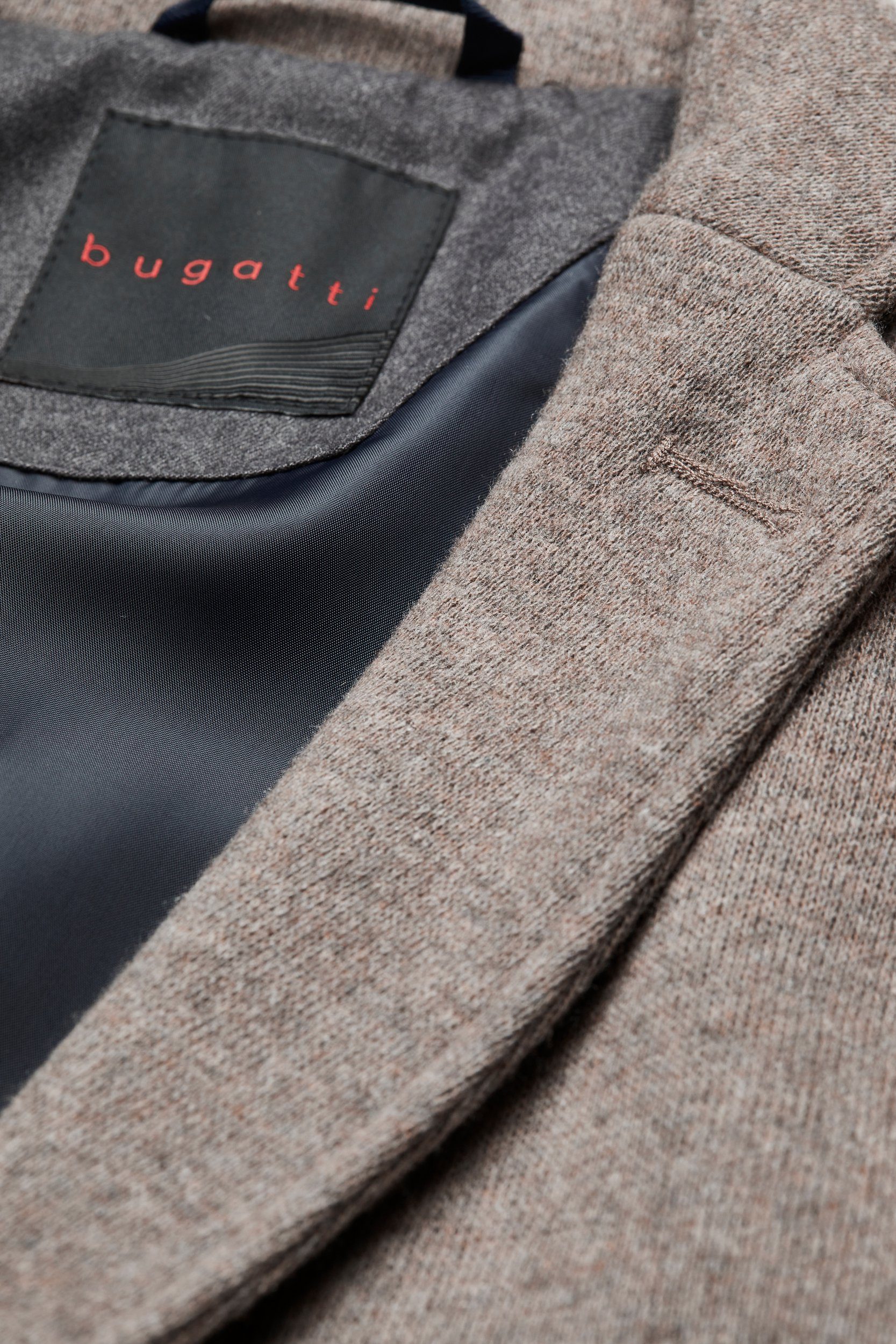 Bugatti Wollen jas met een fijne structuur
