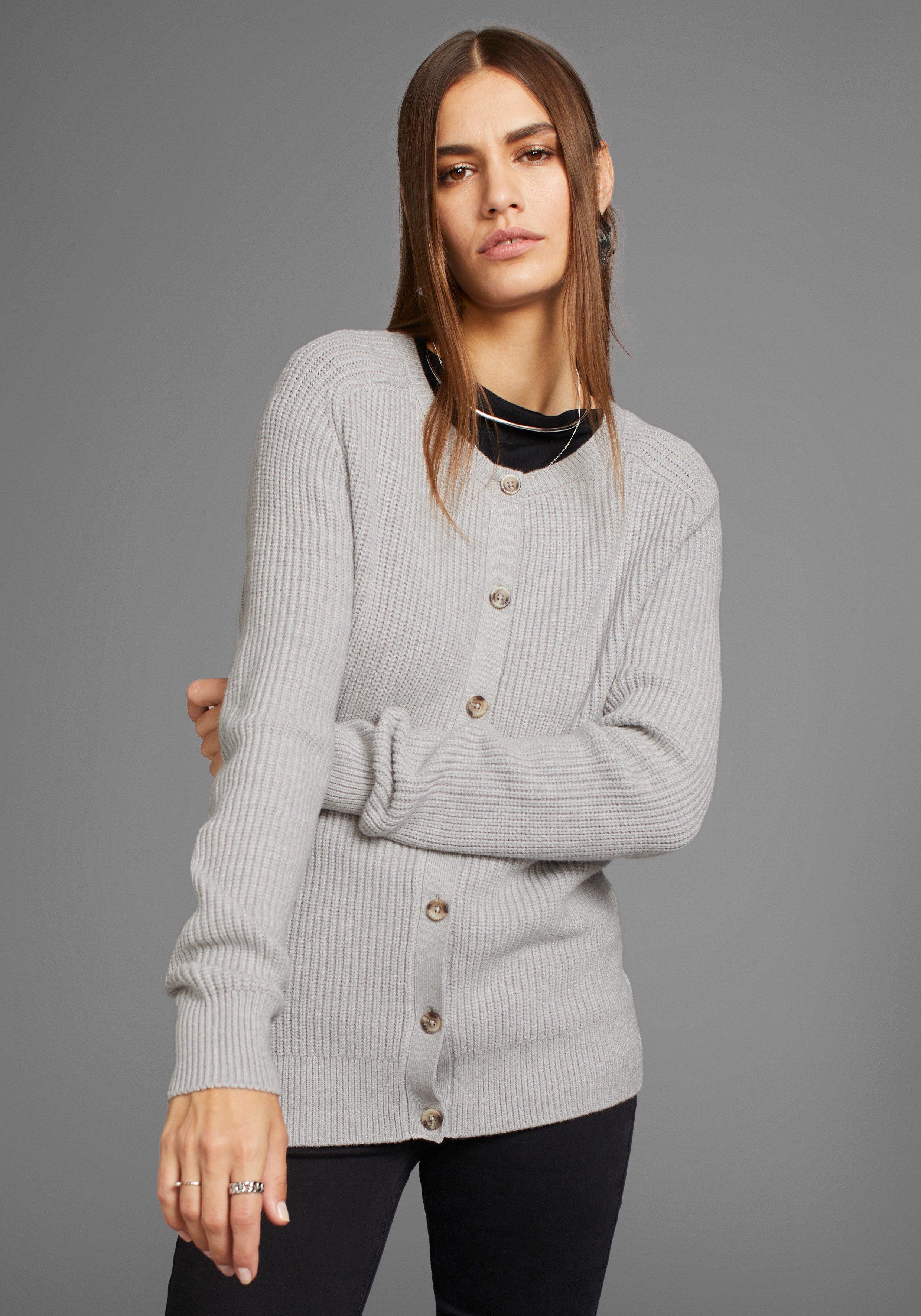 HECHTER PARIS Cardigan met knoopsluiting - nieuwe collectie