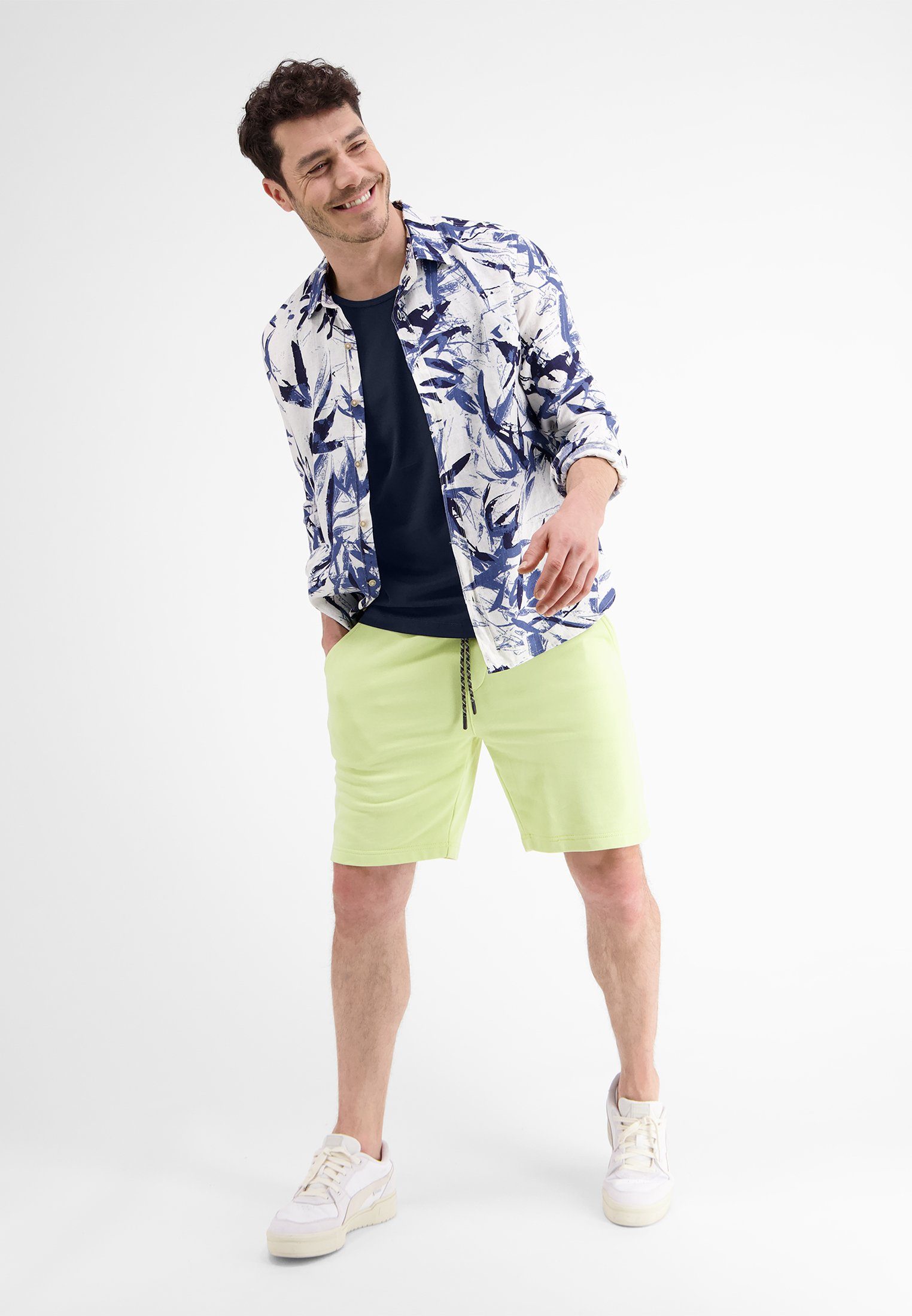 Lerros Muscle-shirt LERROS tanktop met palmenprint