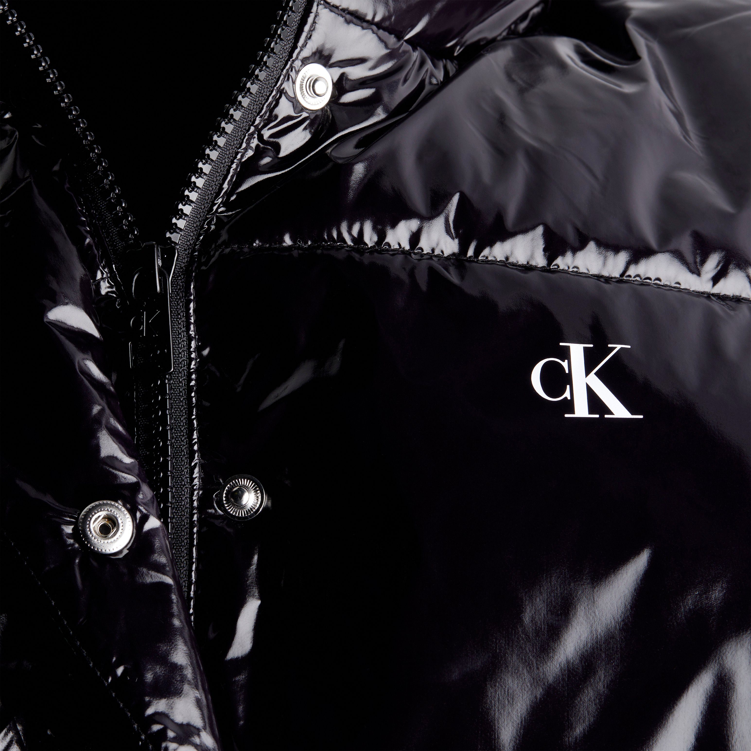 Calvin Klein Gewatteerde jas CROPPED SHINY PUFFER