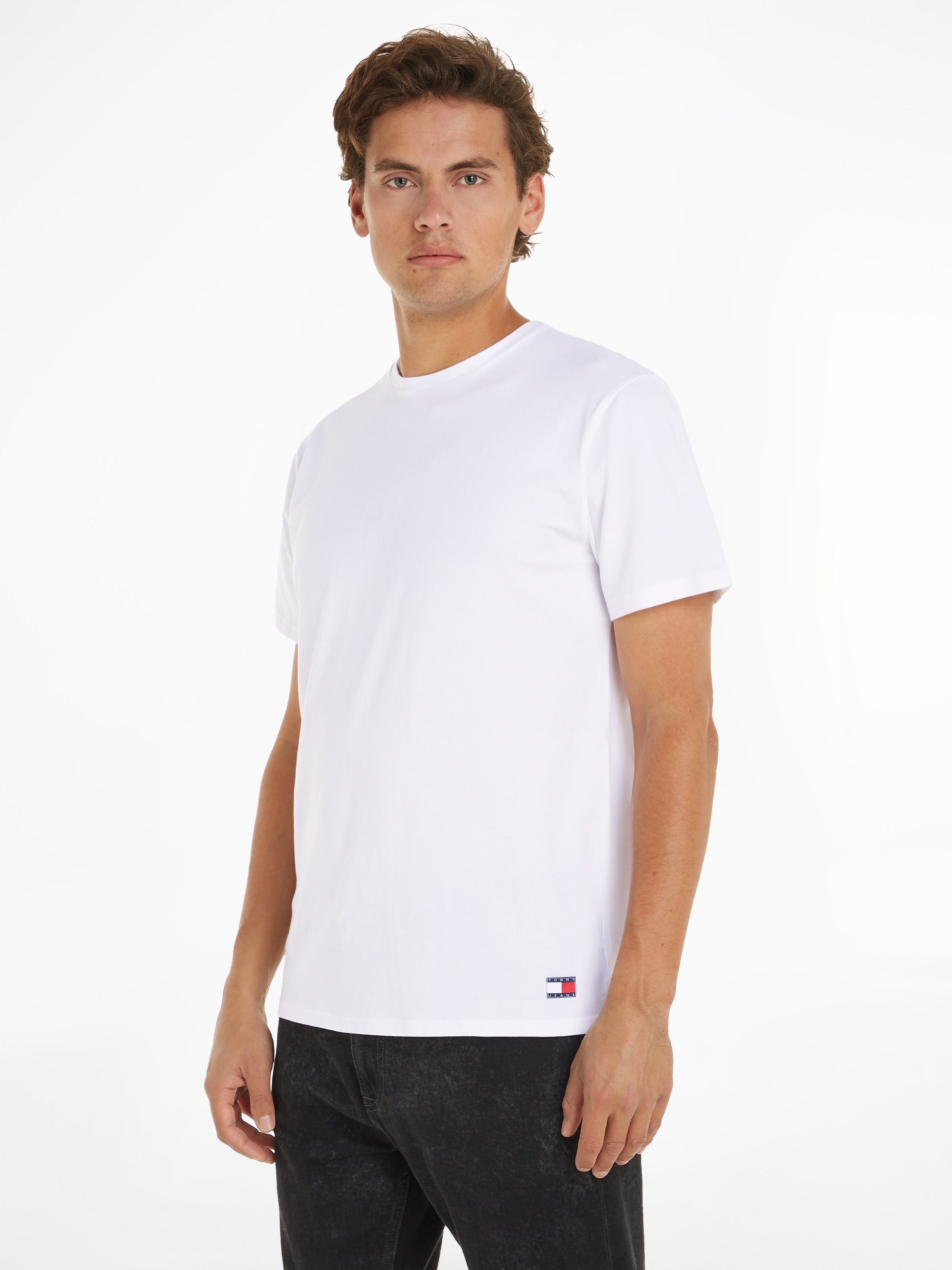 Tommy Hilfiger Underwear T-shirt 2P TEE met merklabel (set 2-delig 2 stuks)