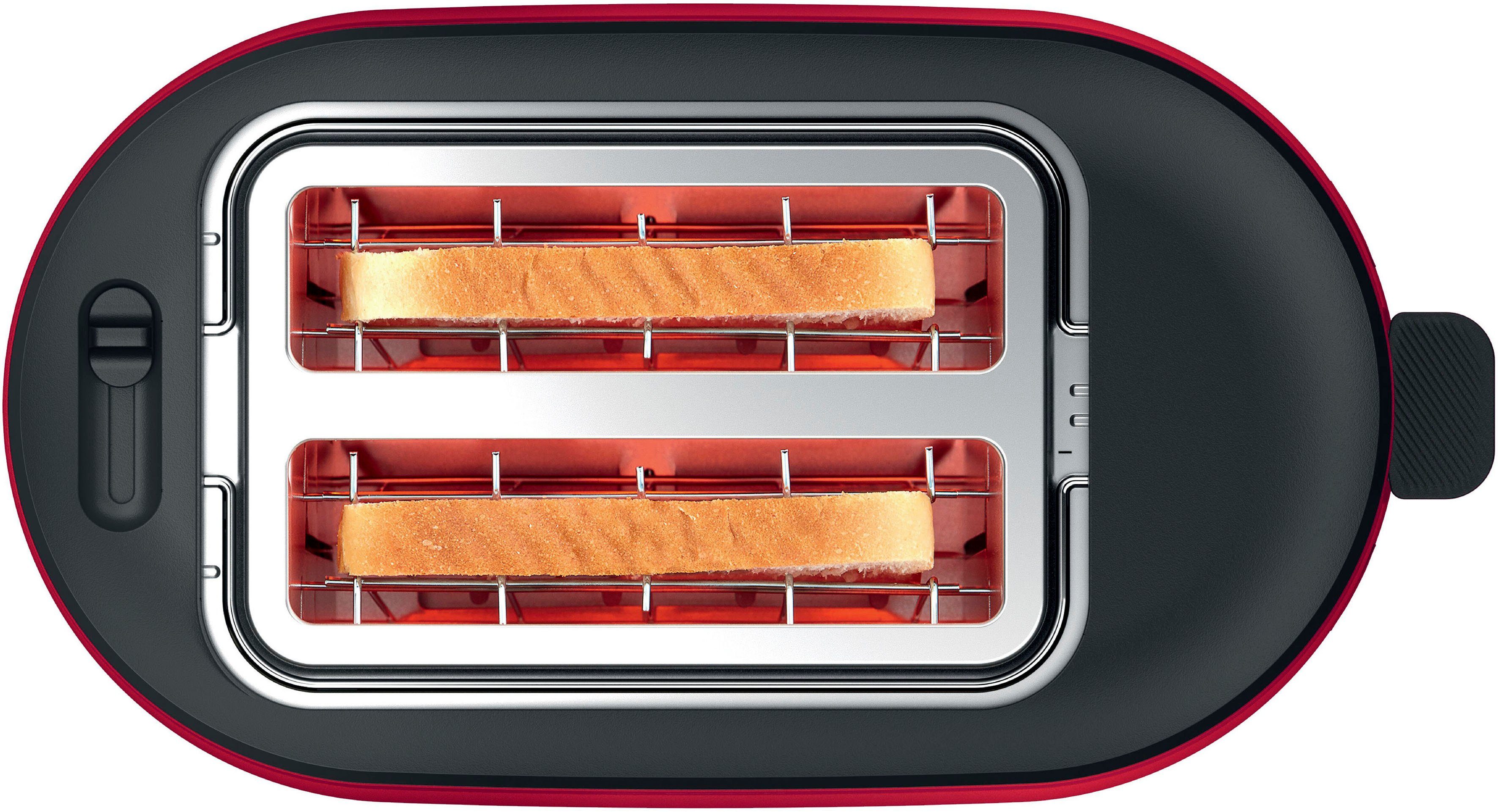 BOSCH Toaster MyMoment TAT2M124 geïntegreerde opzet voor broodjes, ontdooi-functie, brood centreren, auto off