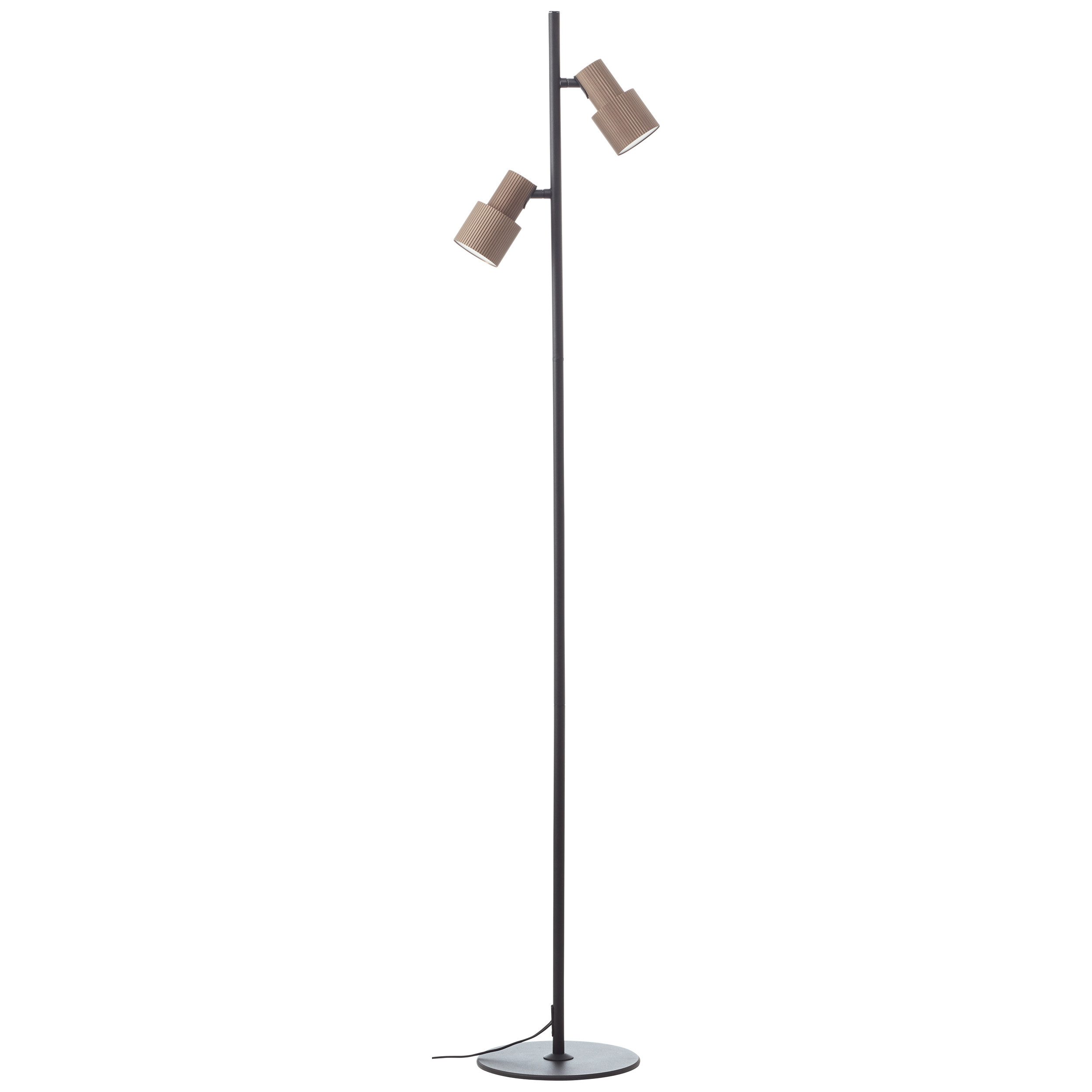 Brilliant Leuchten Staande lamp Cadiz 140 x 22 cm, gu10, kantelbaar, aluminium, zwart/bronzen kleur