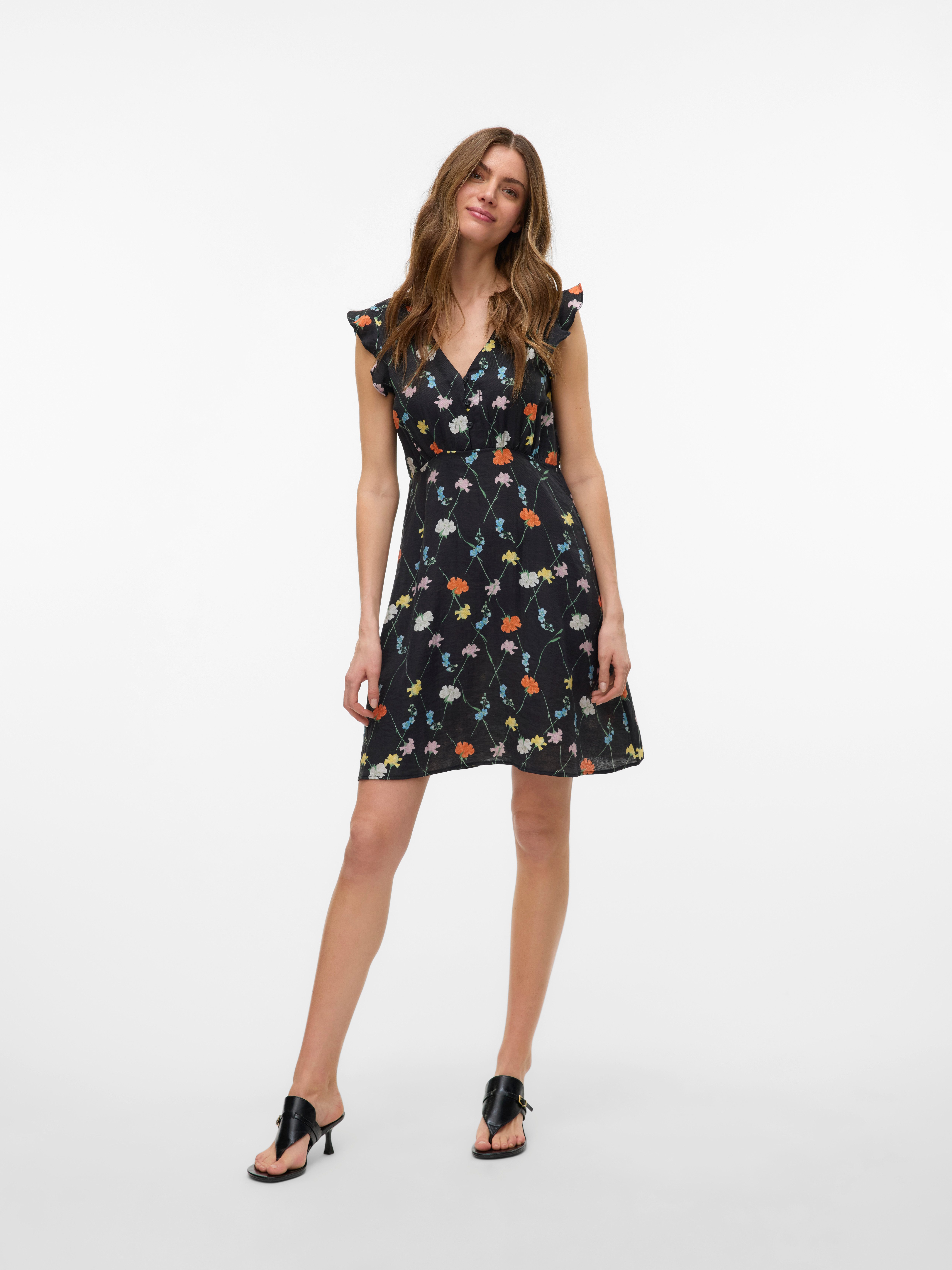 Vero Moda Maxi-jurk VMFLORA OLGA CS SHORT DRESS WVN GA