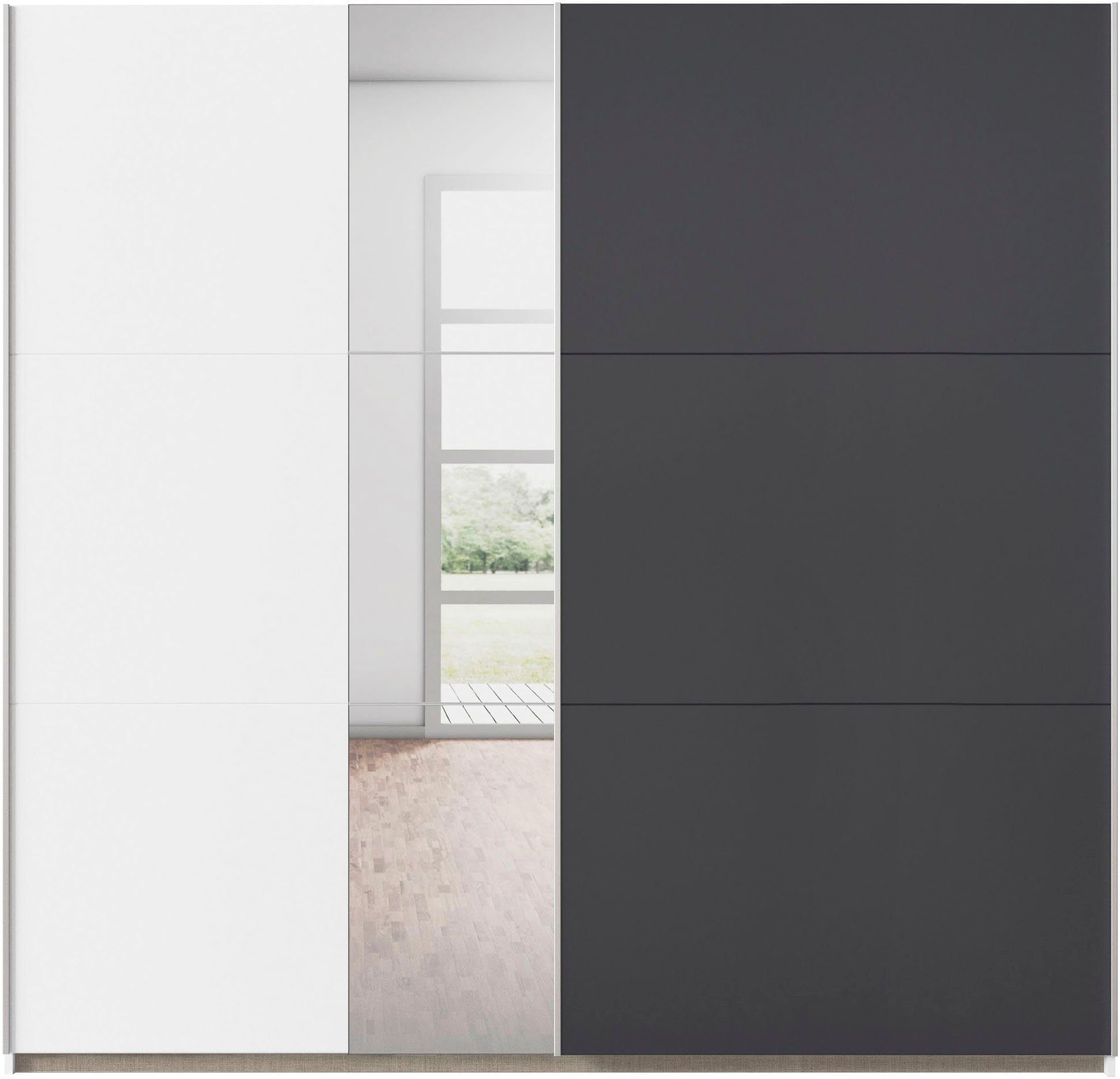 rauch Slaapkamerserie Monza met schuifdeurkast breedte 218 cm, bedcombinatie in 2 breedtes