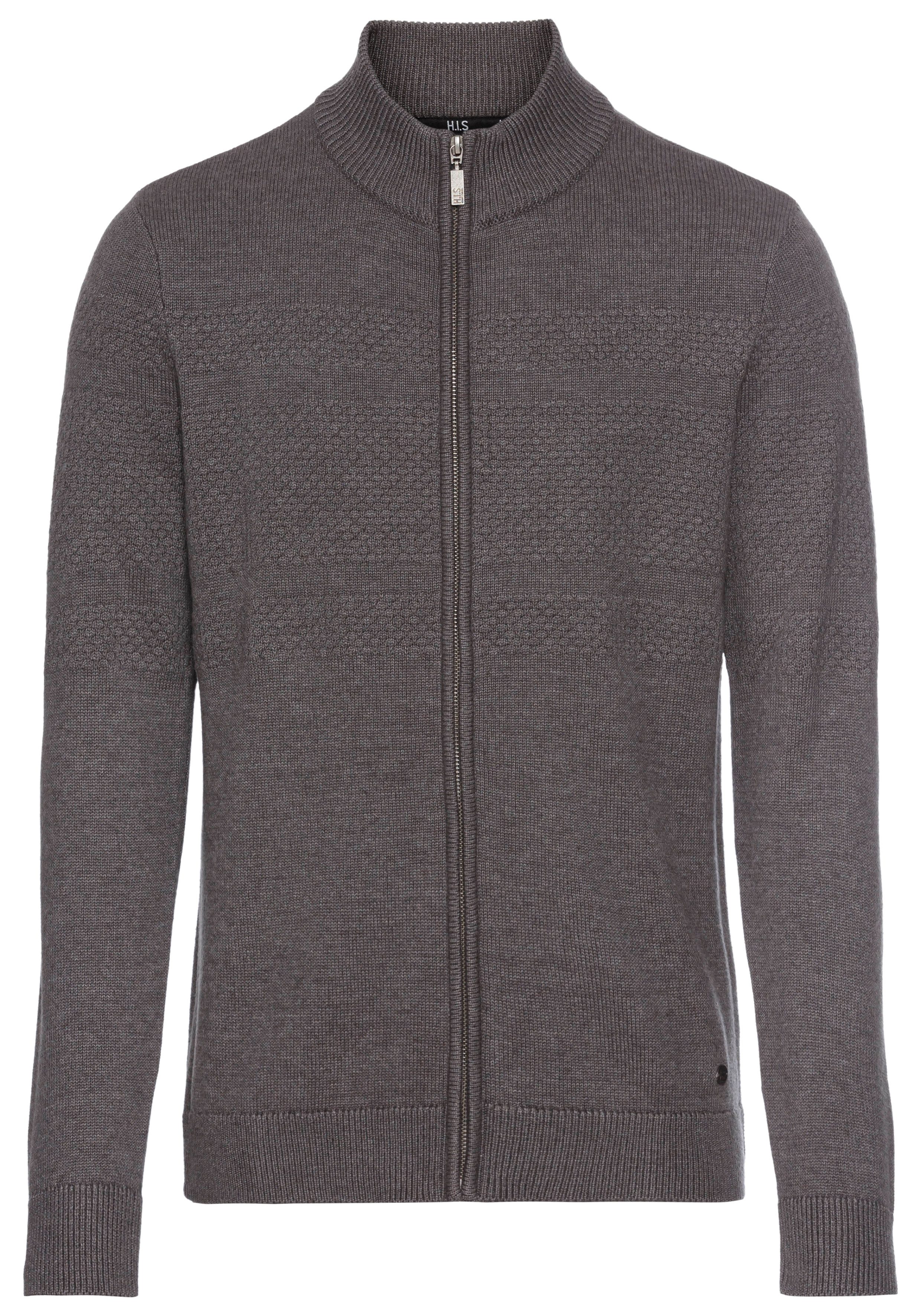 H.I.S Jacquardvest Tot XL met ritssluiting nieuwe collectie