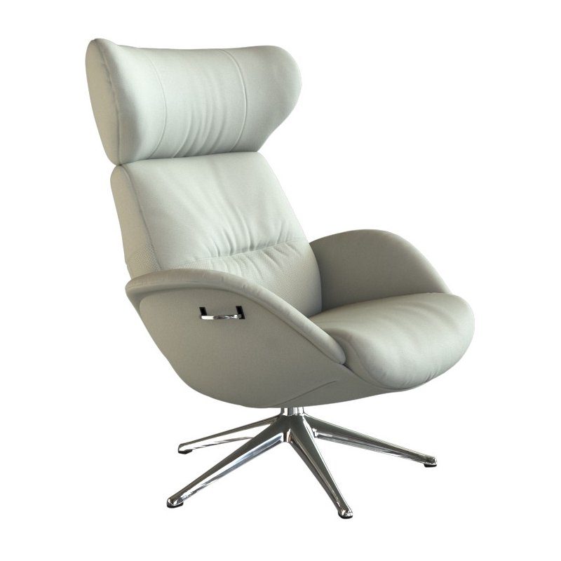 FLEXLUX Relaxfauteuil More, functionele stoel, gestoffeerde stoel, armleunstoel, TV-fauteuil Premium comfort, rug- en hoofdeindeverstelling, draaibaar, voet van aluminium