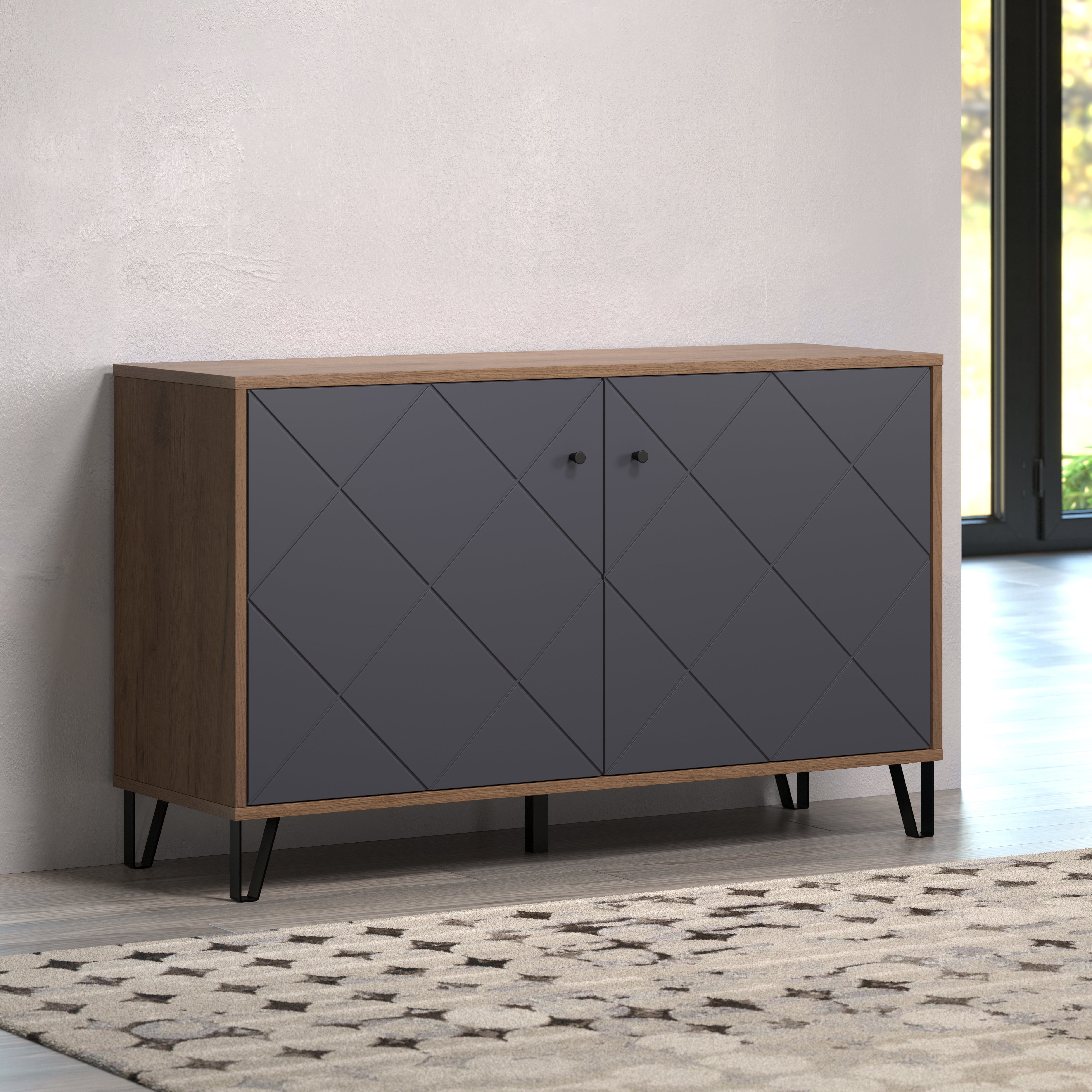 Places of Style Dressoir MOLVENO opvallend design met gestructureerde fronten, soft-closetechniek (1 stuk)