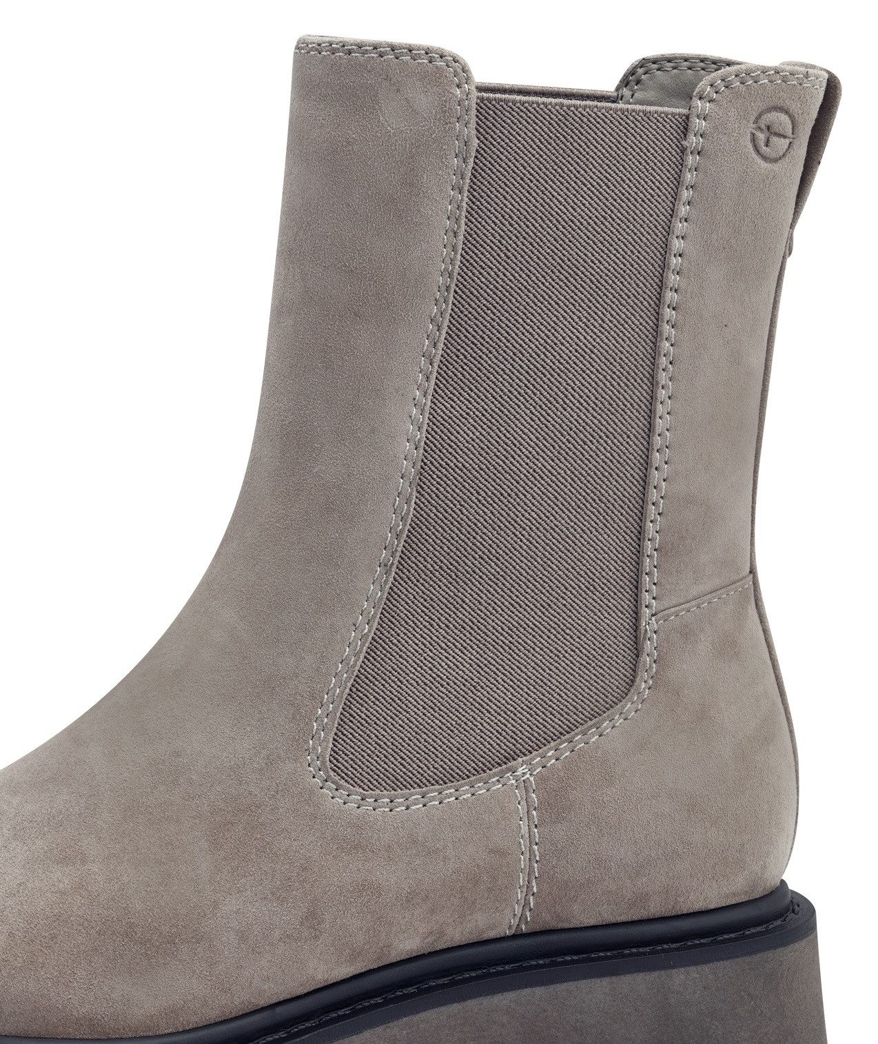 Tamaris Chelsea-boots hakken, enkellaars, zakelijke schoen met subtiele decoratieve naden