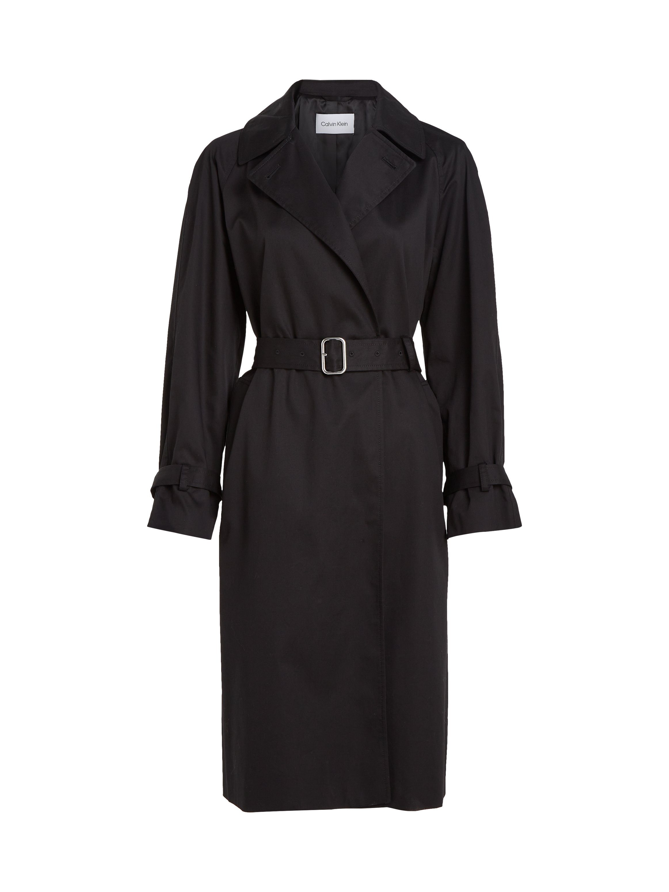Calvin Klein Outdoorjack ESSENTIAL TRENCH COAT (set, 2 stuks, Met riem)