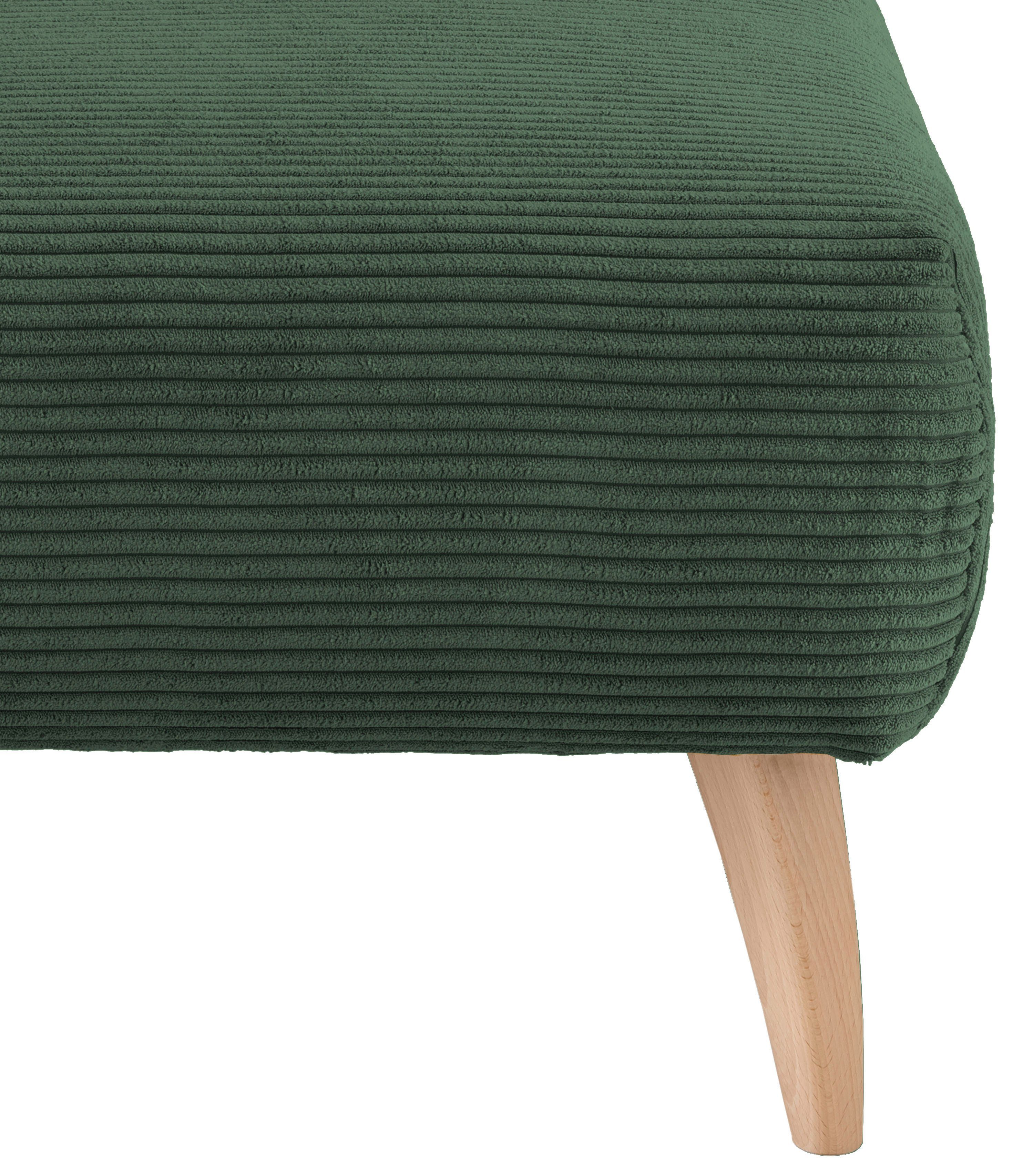 INOSIGN Hocker Colori Kleur houten poten naar keuze, verschillende stoffen, hoogwaardige stof