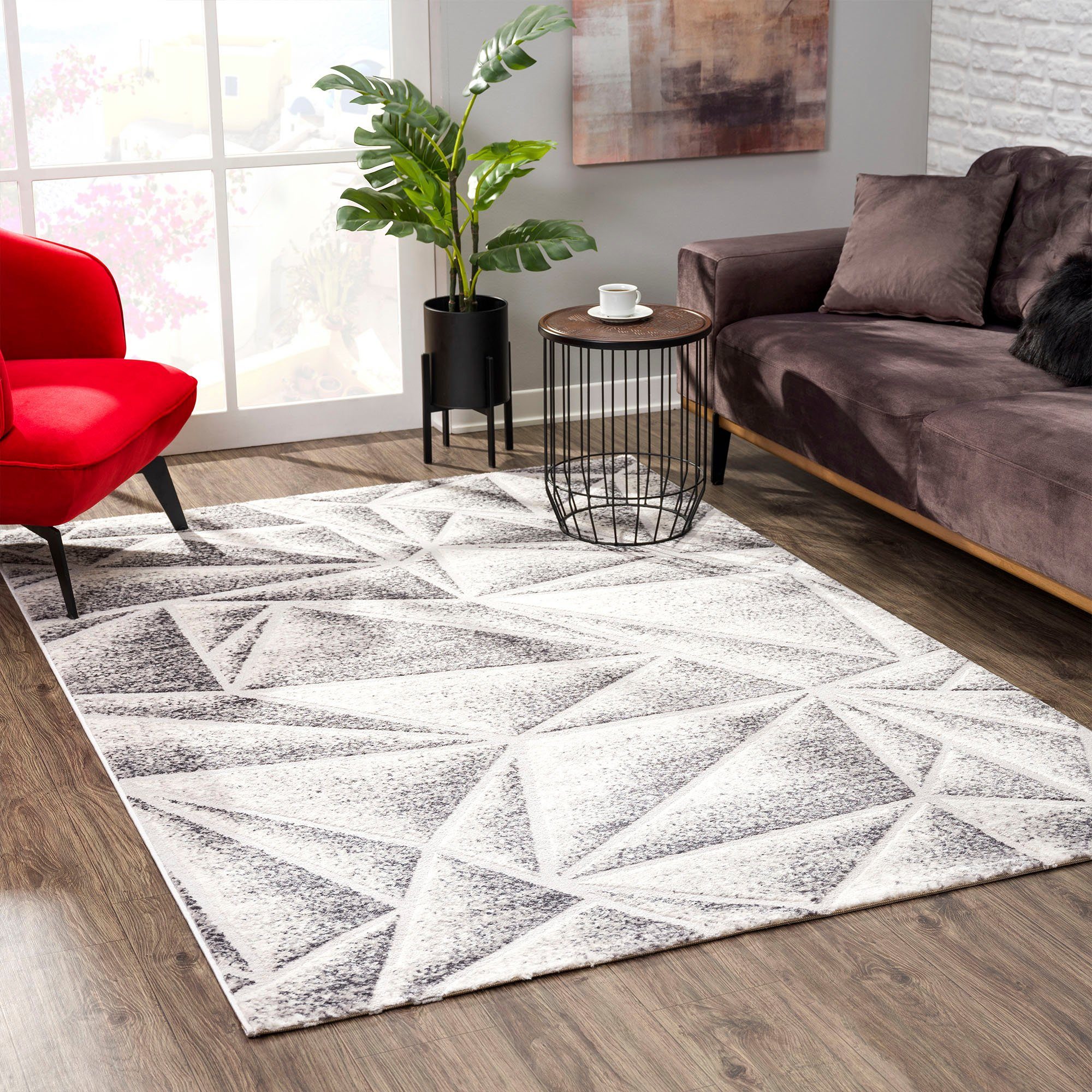 SANAT HALI Vloerkleed Evra 7004 Woonkamer, korte pool, modern