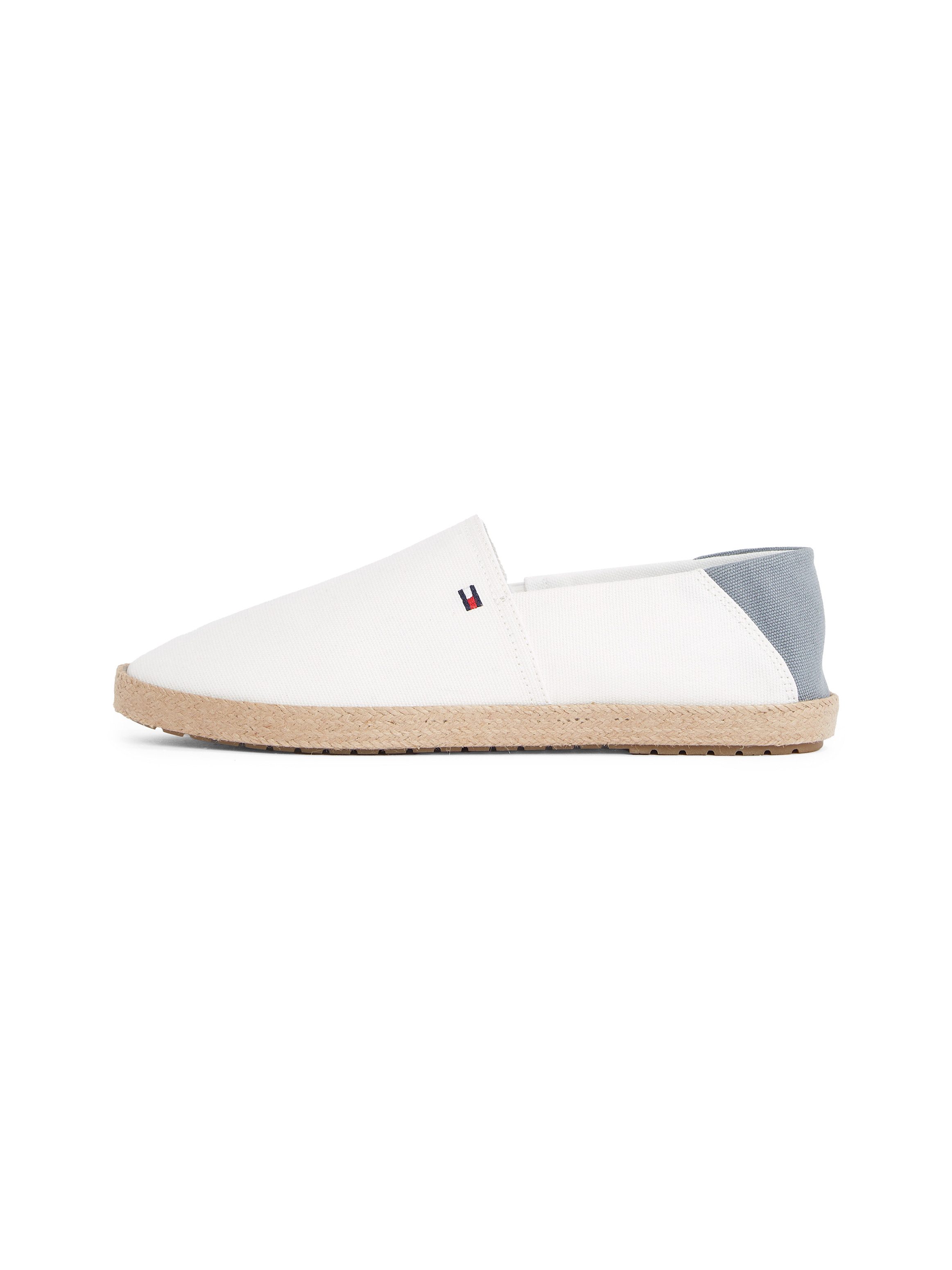 Tommy Hilfiger Instappers HILFIGER ESPADRILLE CORE TEXTILE , instapschoen, espadrilles, zomerschoen, contrastaccent op de hiel