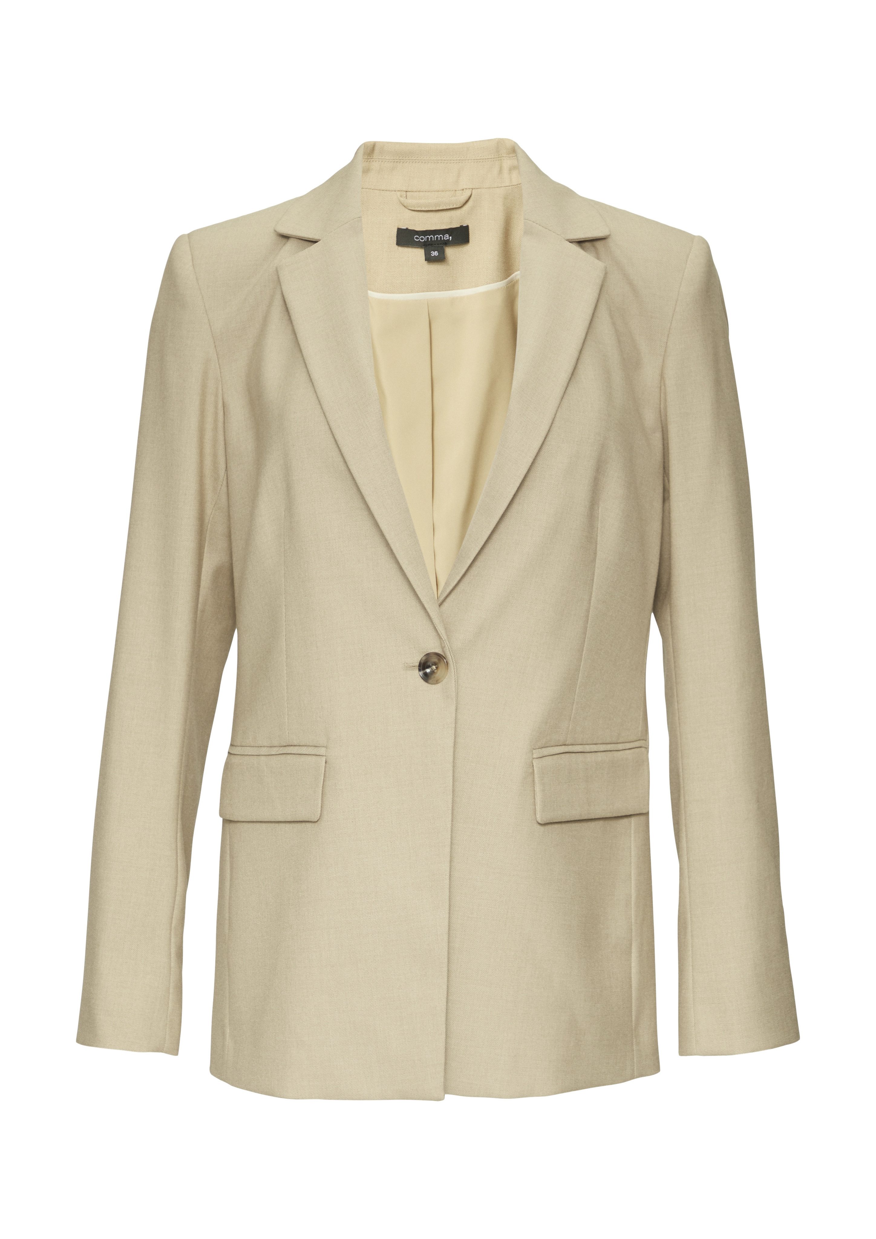 Comma Lange blazer met v-hals