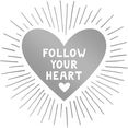 queence wandfolie follow your heart (1 stuk) zilver