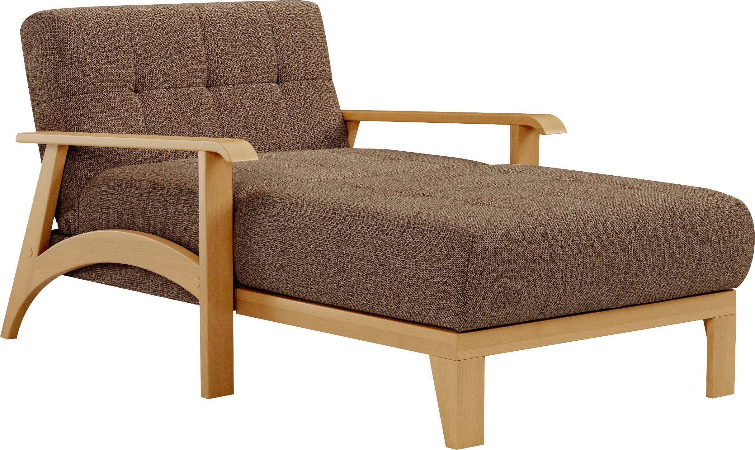 sit&more Récamier Billund Armleuningen van eikenkleurig beukenhout, verschillende bekledingen en kleuren