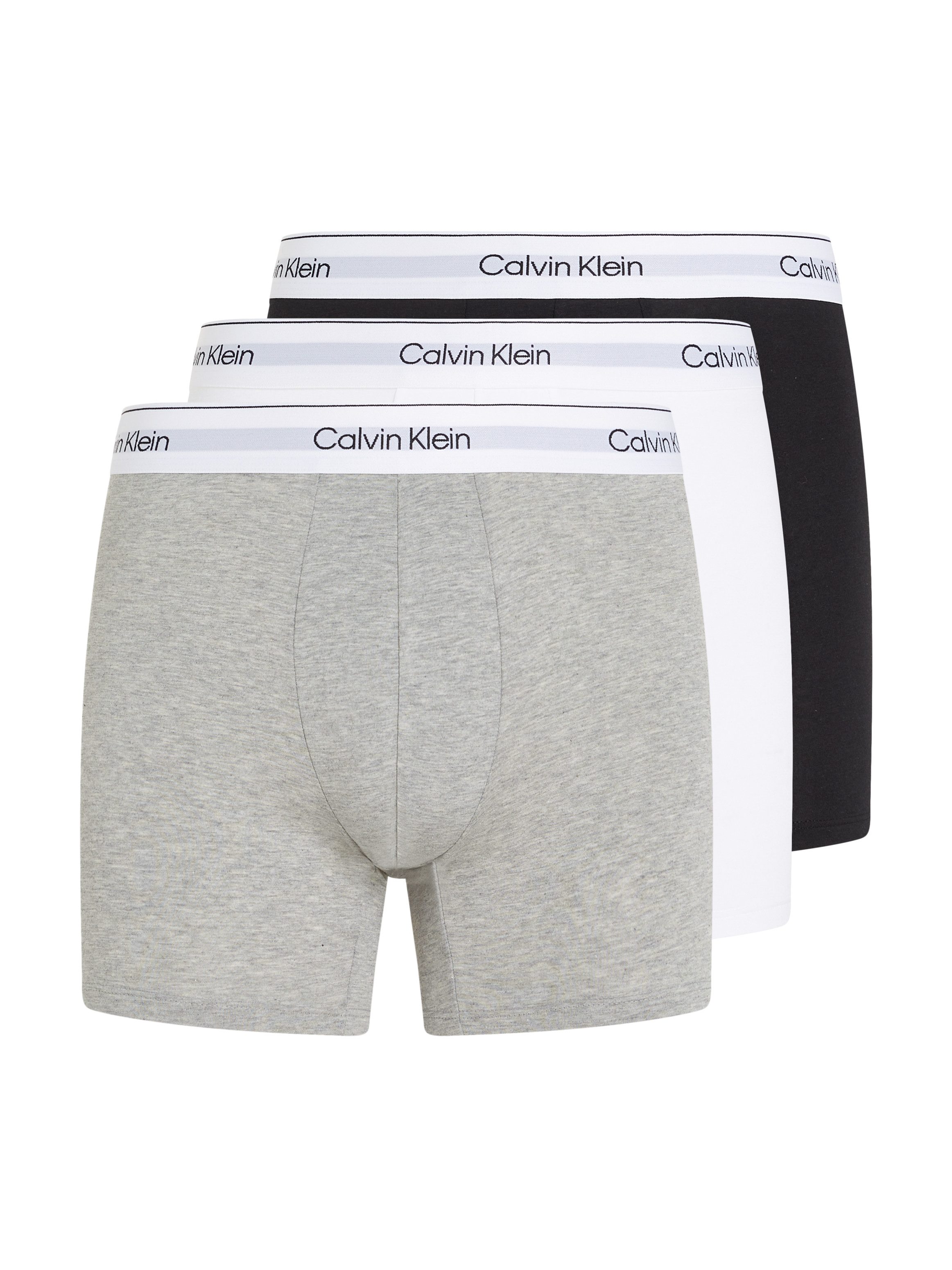 Calvin Klein Boxershort BOXER BRIEF 3PK met langere pijpen, logo-elastische band (3 stuks) (set, 3...