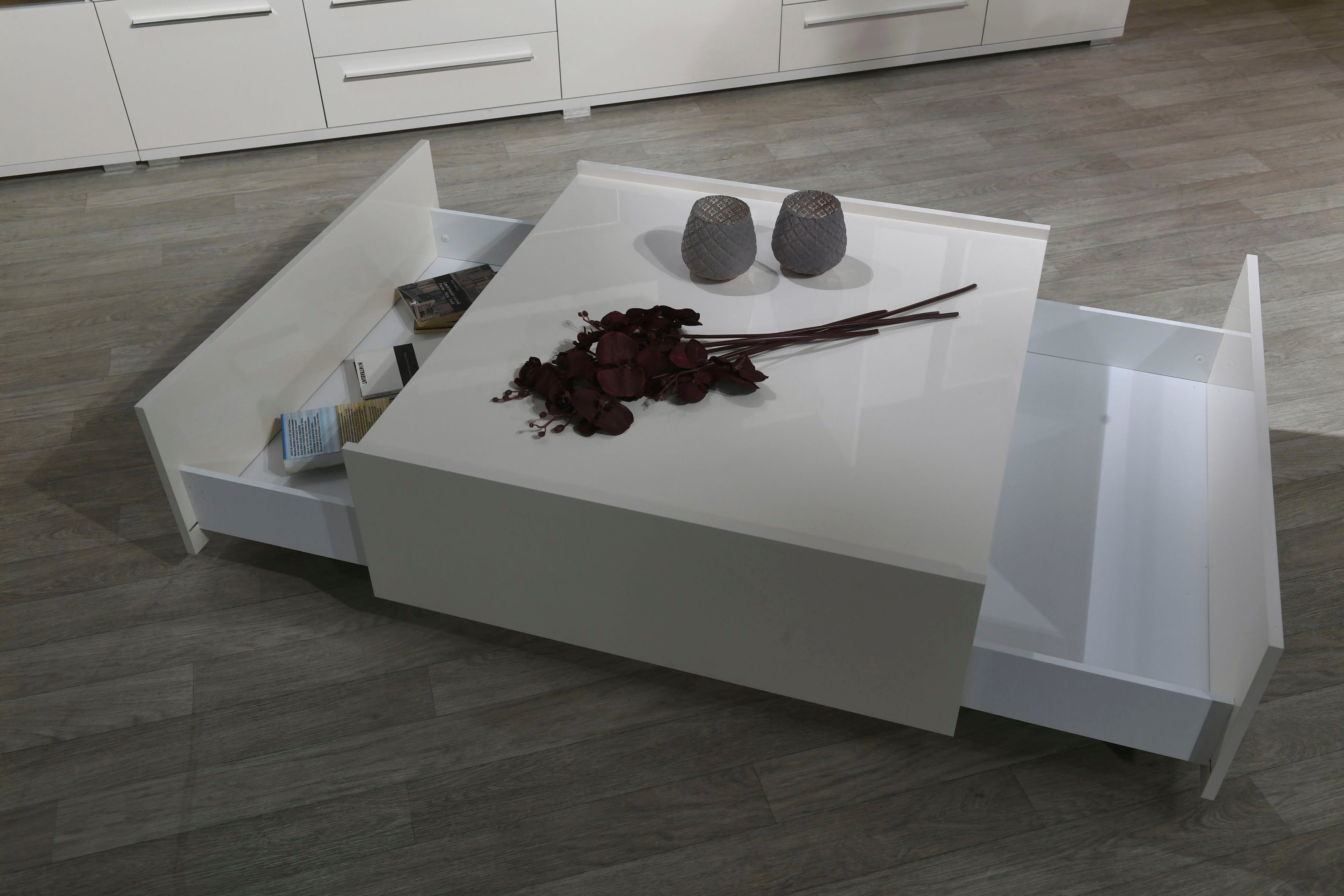 Places of Style Salontafel Piano hoogwaardig uv gelakt, met twee laden inclusief soft-closefunctie