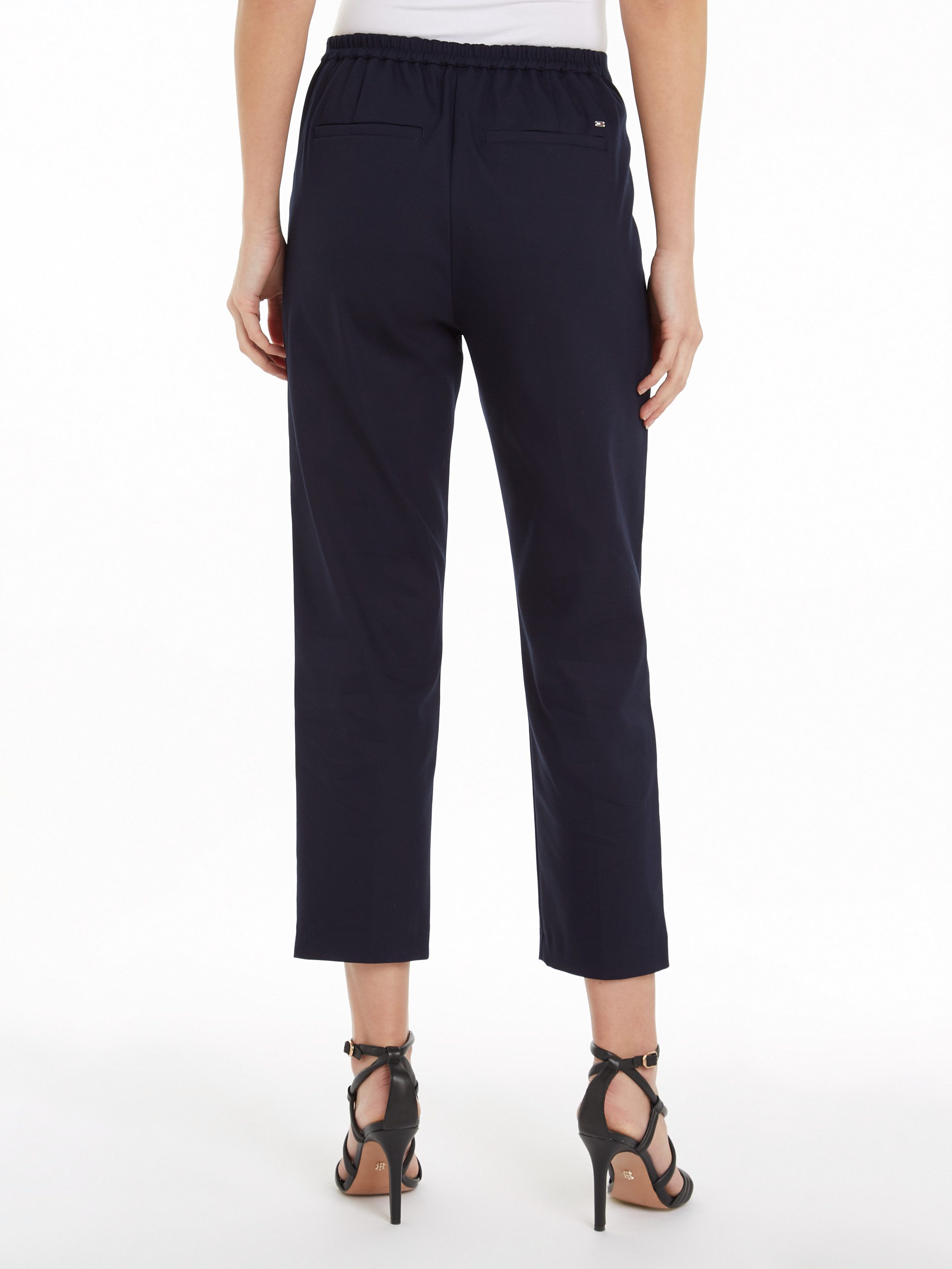 Tommy Hilfiger Chino met logo-stiksel elastische pull-on broek
