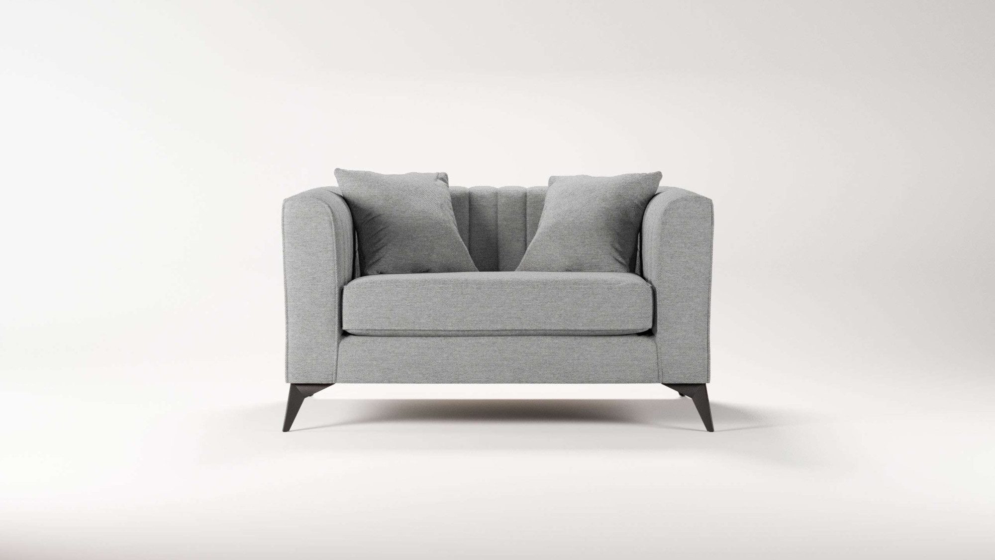 Places of Style Loveseat MATTHEW loungestoel, afmetingen B/D/H: 130/86/74 cm incl. sierkussen, fijne stiksels in de rug, belastbaar tot 200kg