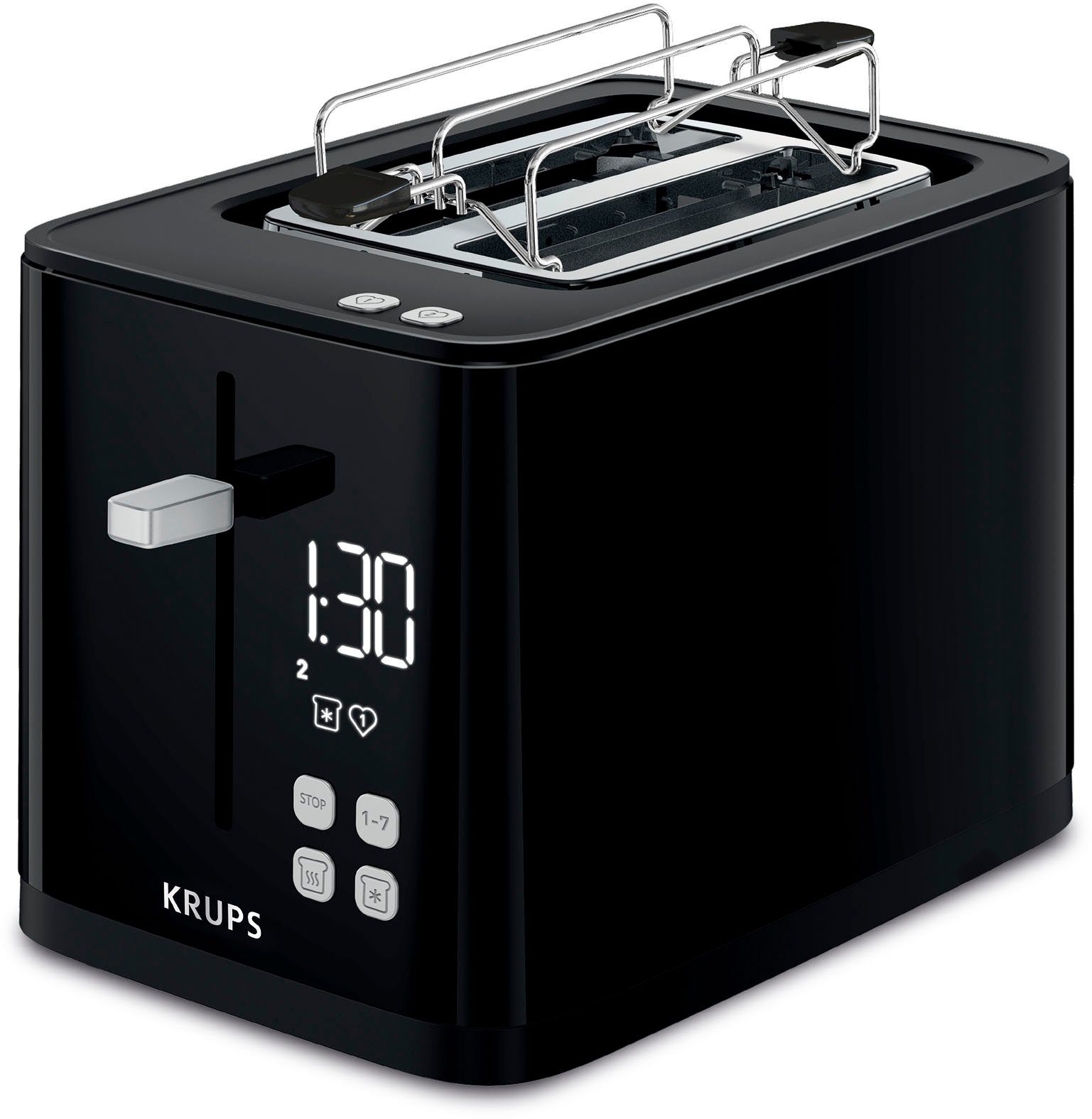 Krups Toaster KH6418 Smart'n Light Digitaal display, 7 bruiningsgraden, automatische centrering van het brood