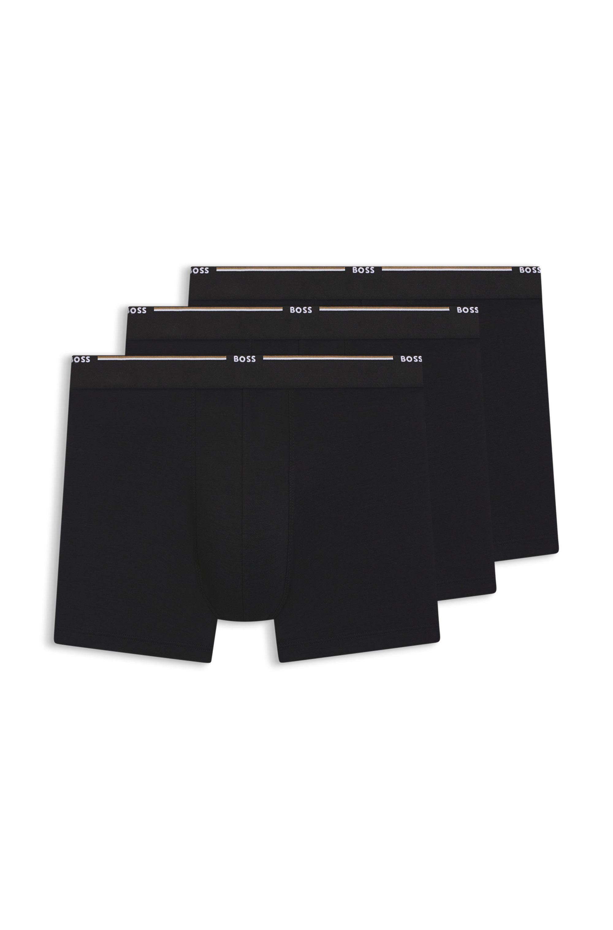 BOSS Boxershort Boxer Brief 3P Bamboo met logo-opschrift op de band (set, 3 stuks)