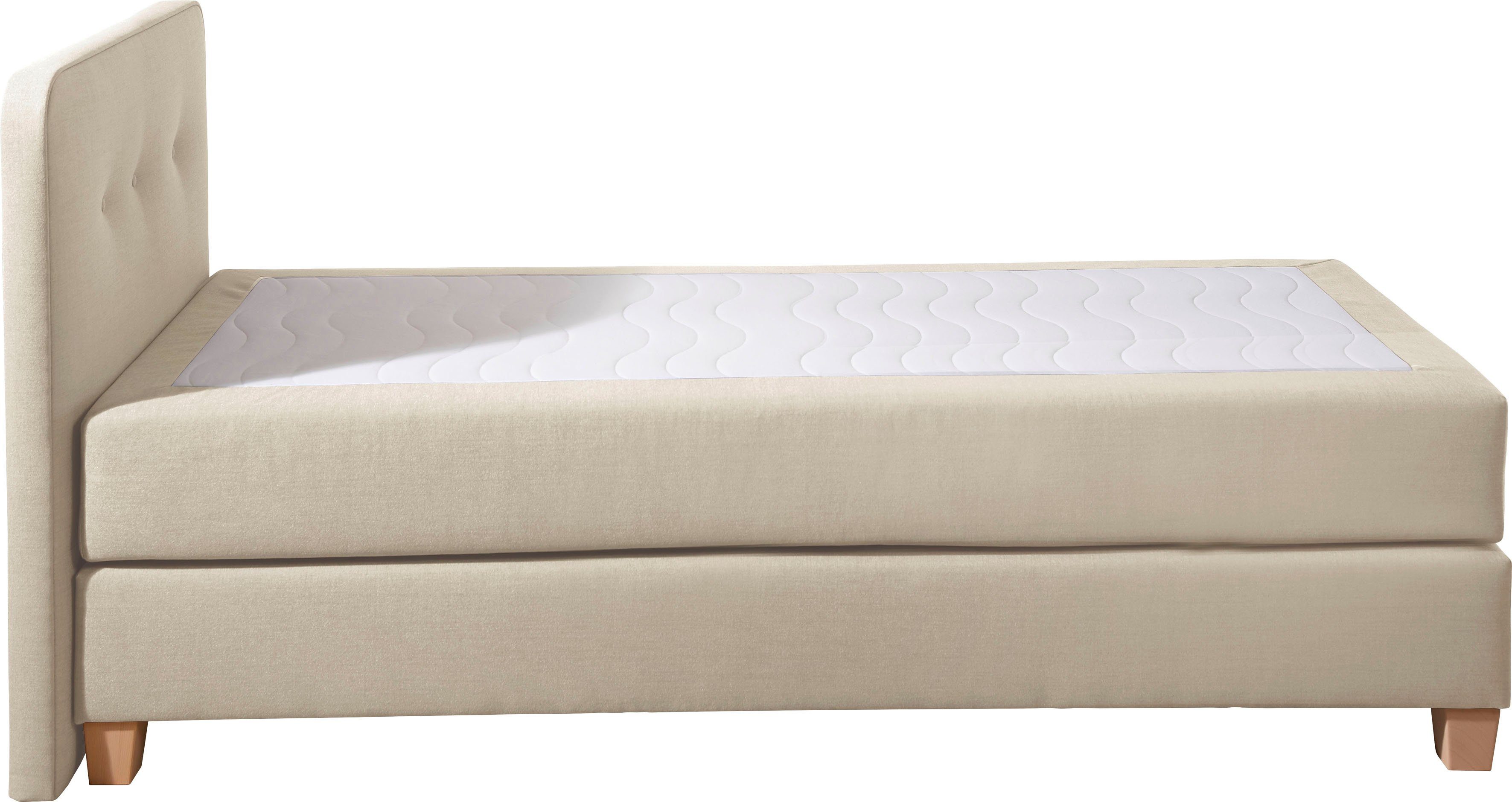 Home affaire Boxspring Fargo inclusief topper, in 3 soorten matrassen, in fluweel of structuurstof