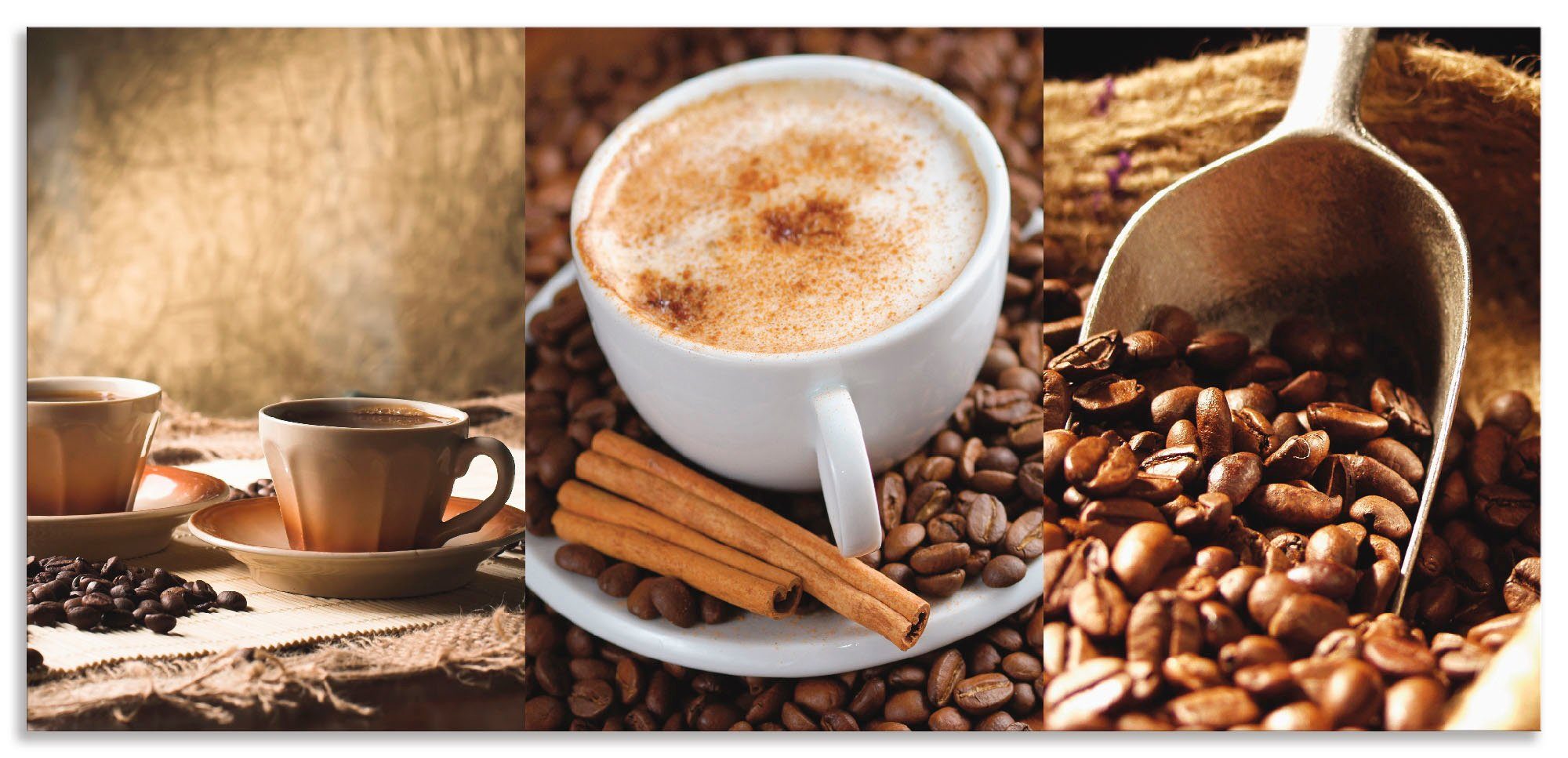 Artland Keukenwand Koffie - cappuccino - hete koffie zelfklevend in vele maten - spatscherm keuken achter kookplaat en spoelbak als wandbescherming tegen vet, water en vuil - achte