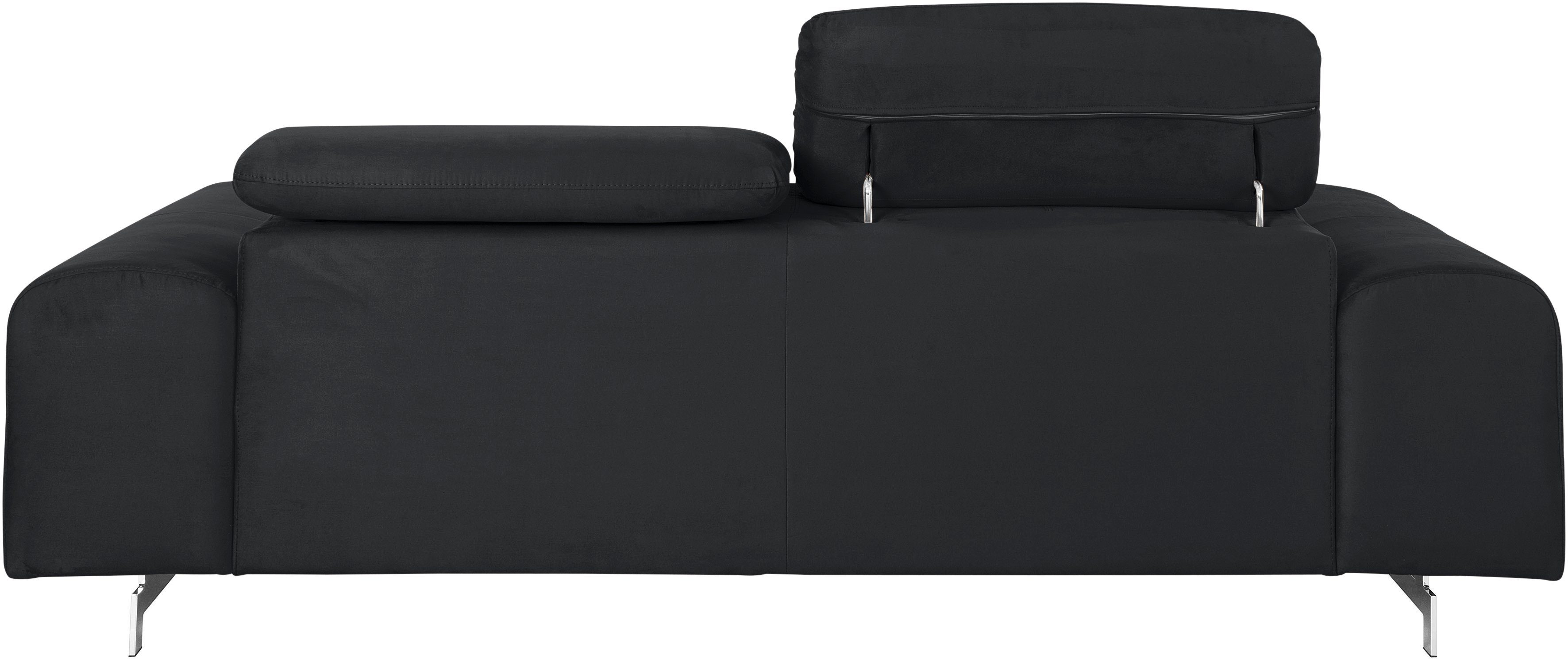 COTTA 3-zitsbank Chef Big-sofa met verstelbare rugleuning, elegante metalen poten