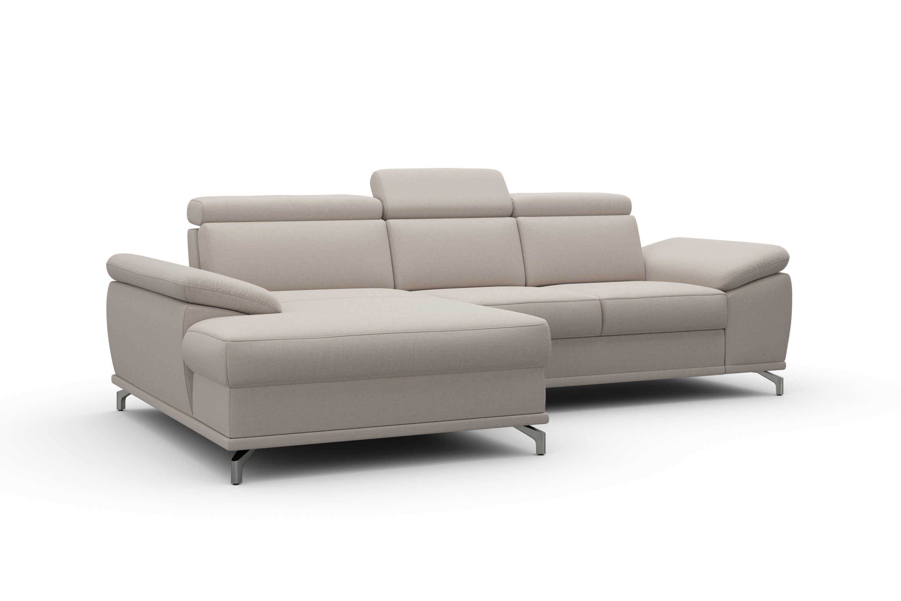 sit&more Hoekbank Cabrio L-vorm, met zitdiepteverstelling, arm- en hoofdsteunverstelling
