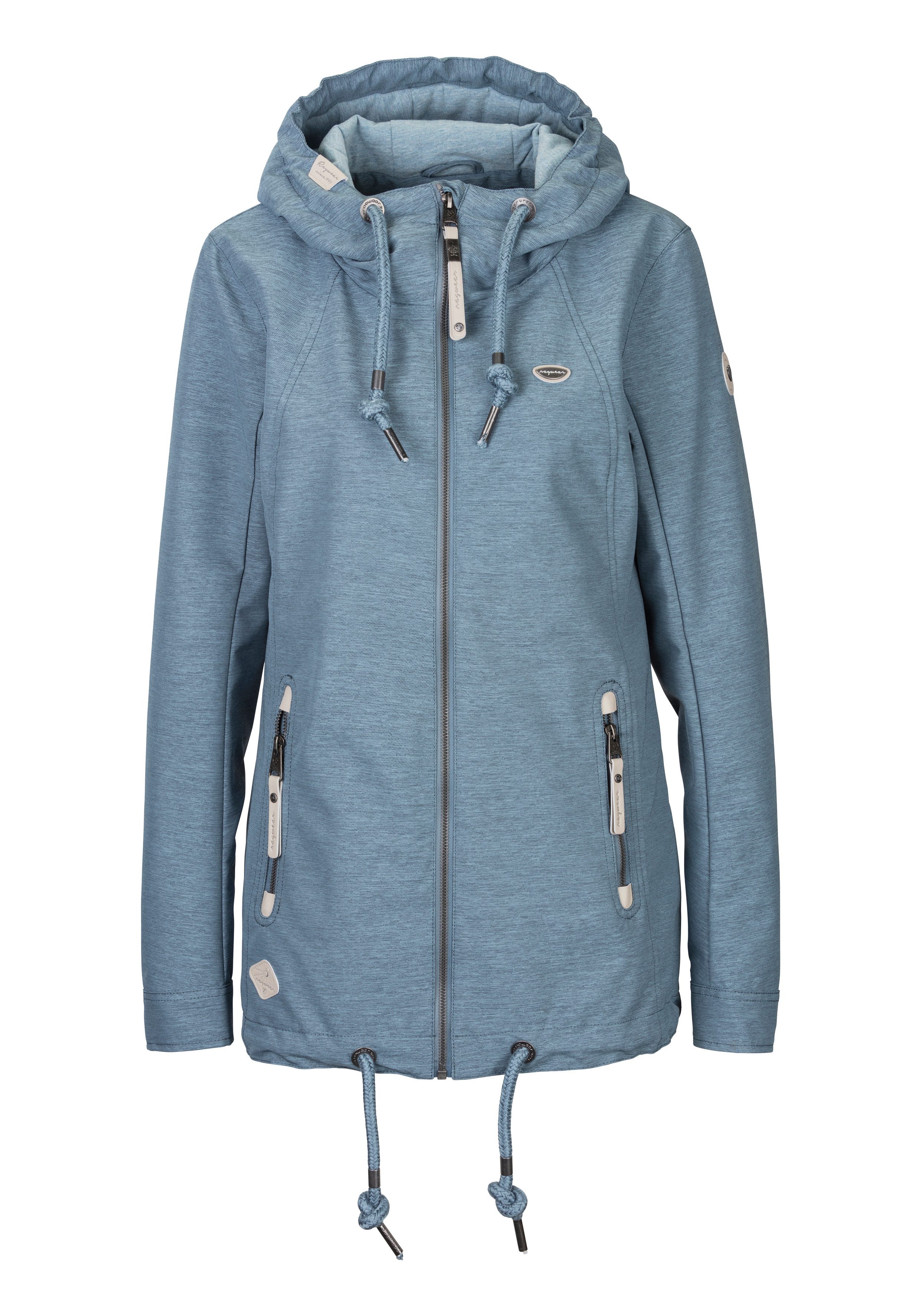 Ragwear Functioneel jack ZUZKA stijlvolle outdoorjas voor tussenseizoen water repellent coating