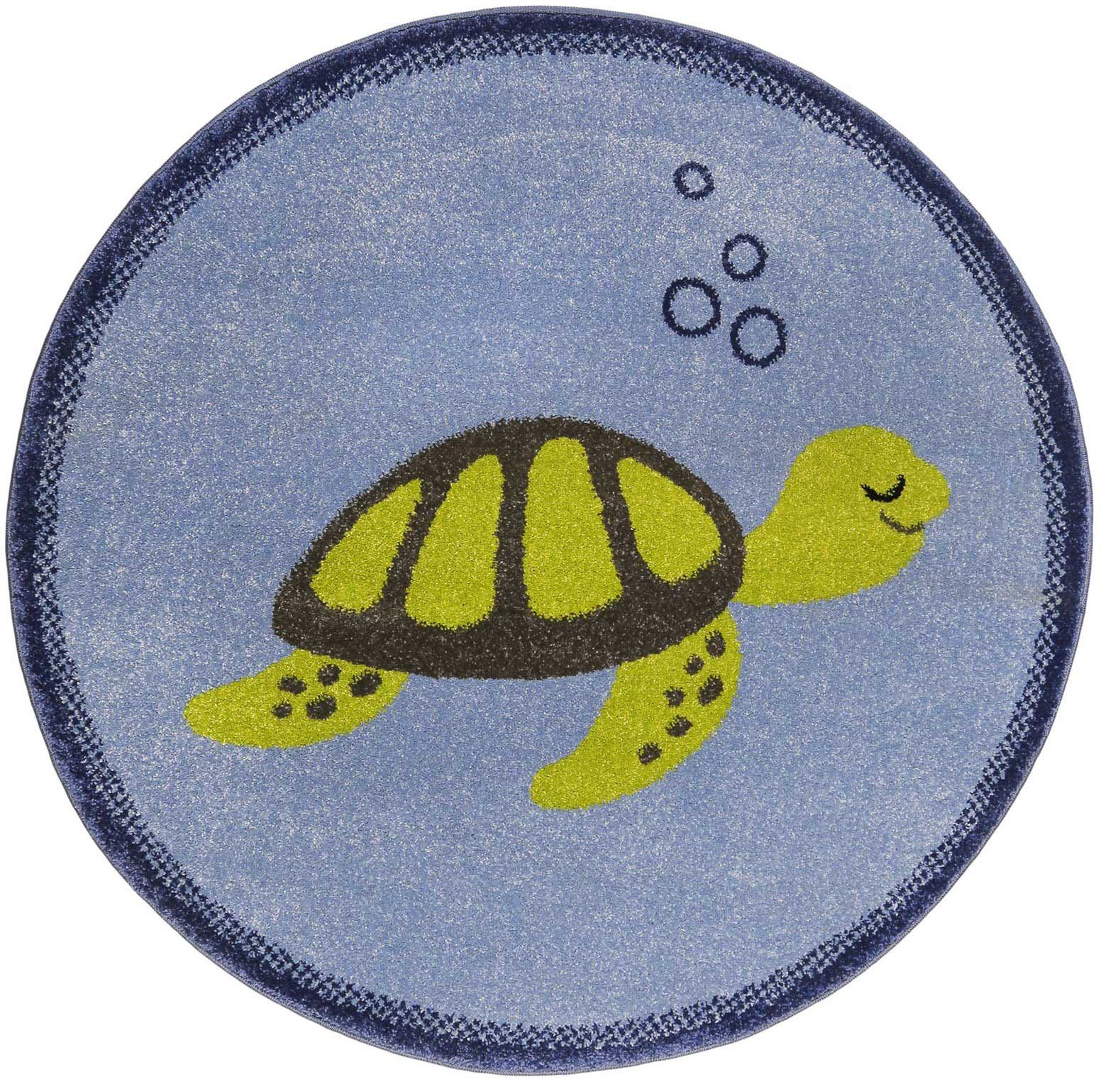 Esprit Kindervloerkleed Turtle ESP-40170 Laagpolig vloerkleed met schildpaddenmotief