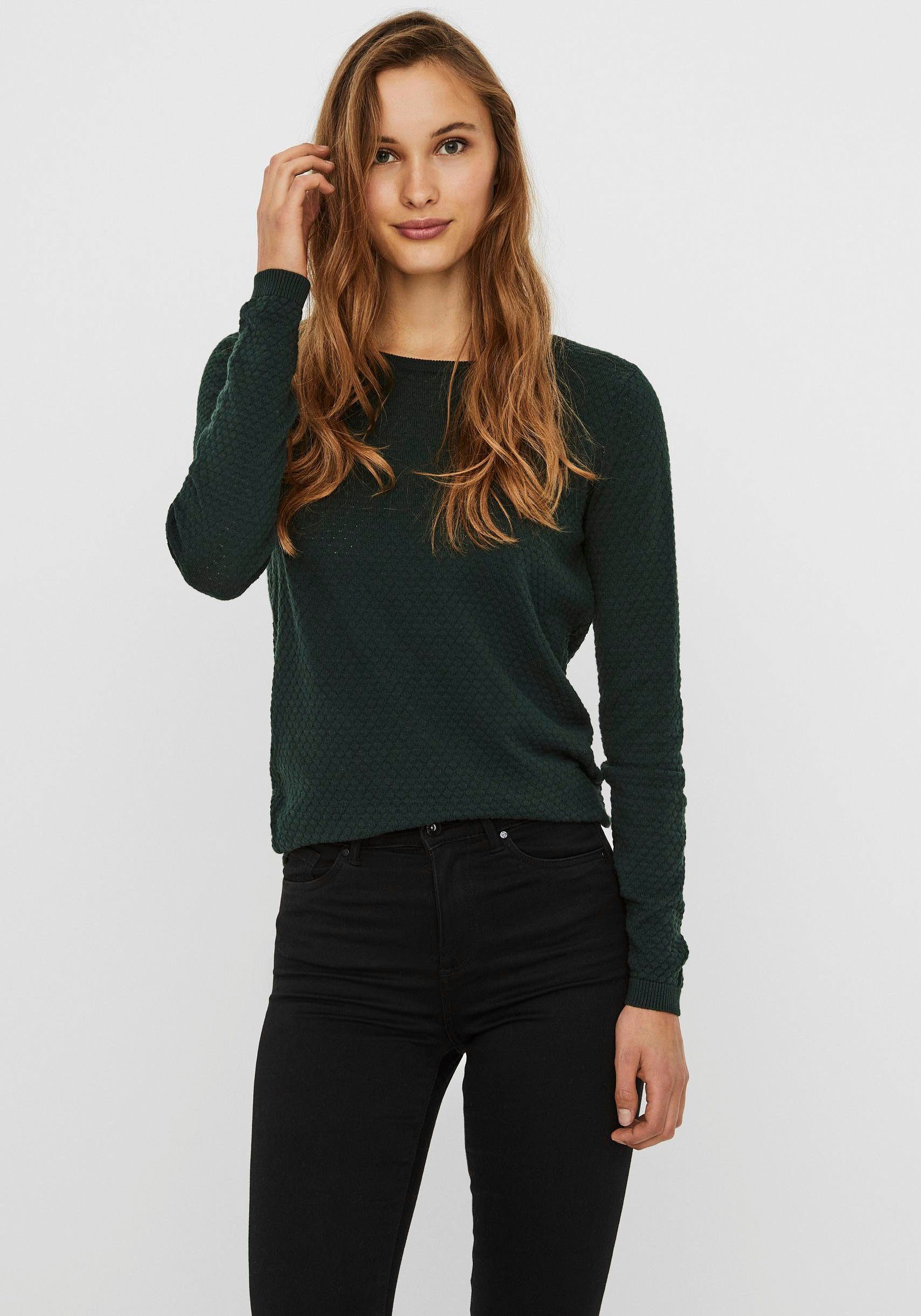 Vero Moda Trui met ronde hals VMCARE STRUCTURE LS O-NECK BLOUSE