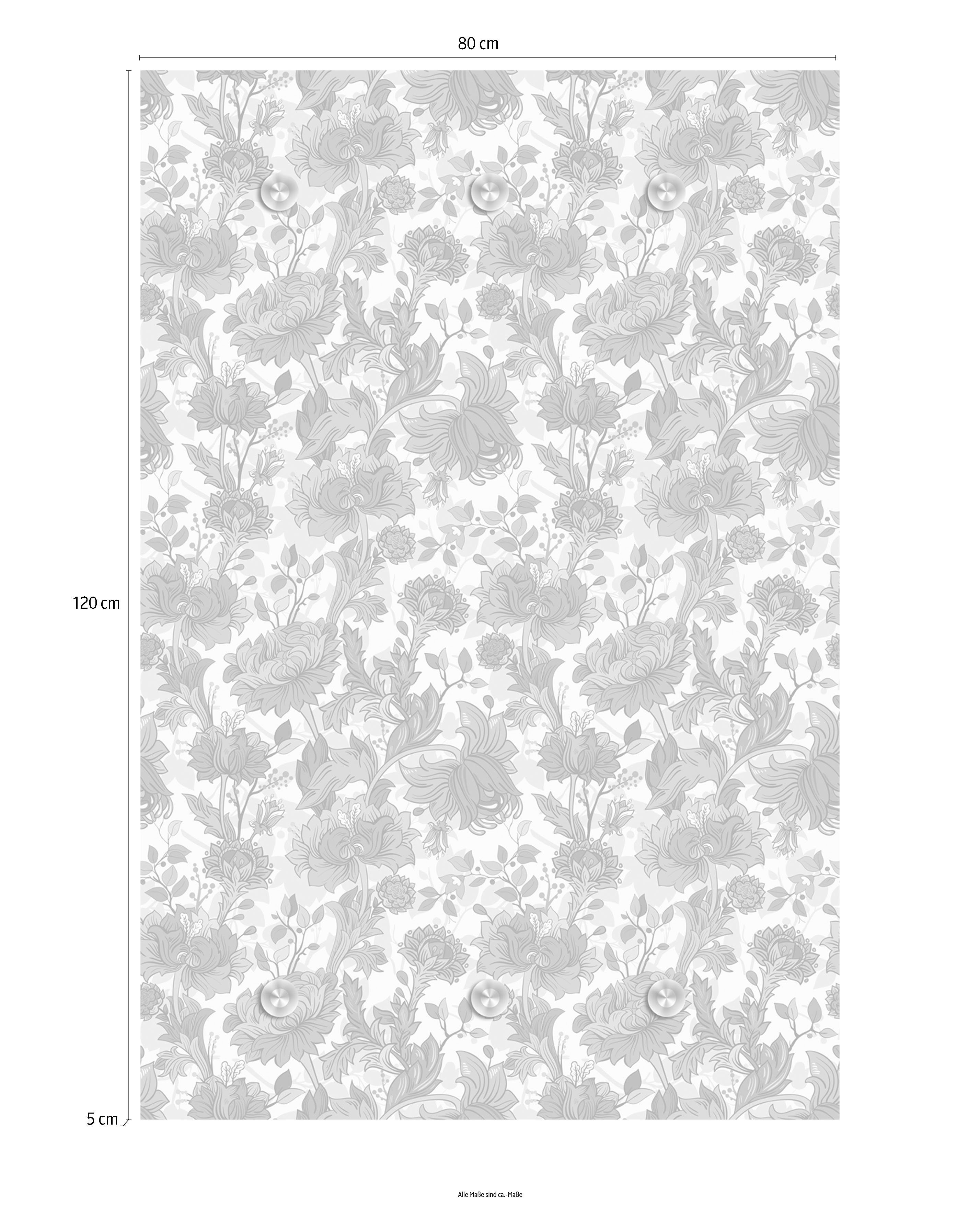 queence Kapstok Bloemen met 6 haken, 80 x 120 cm
