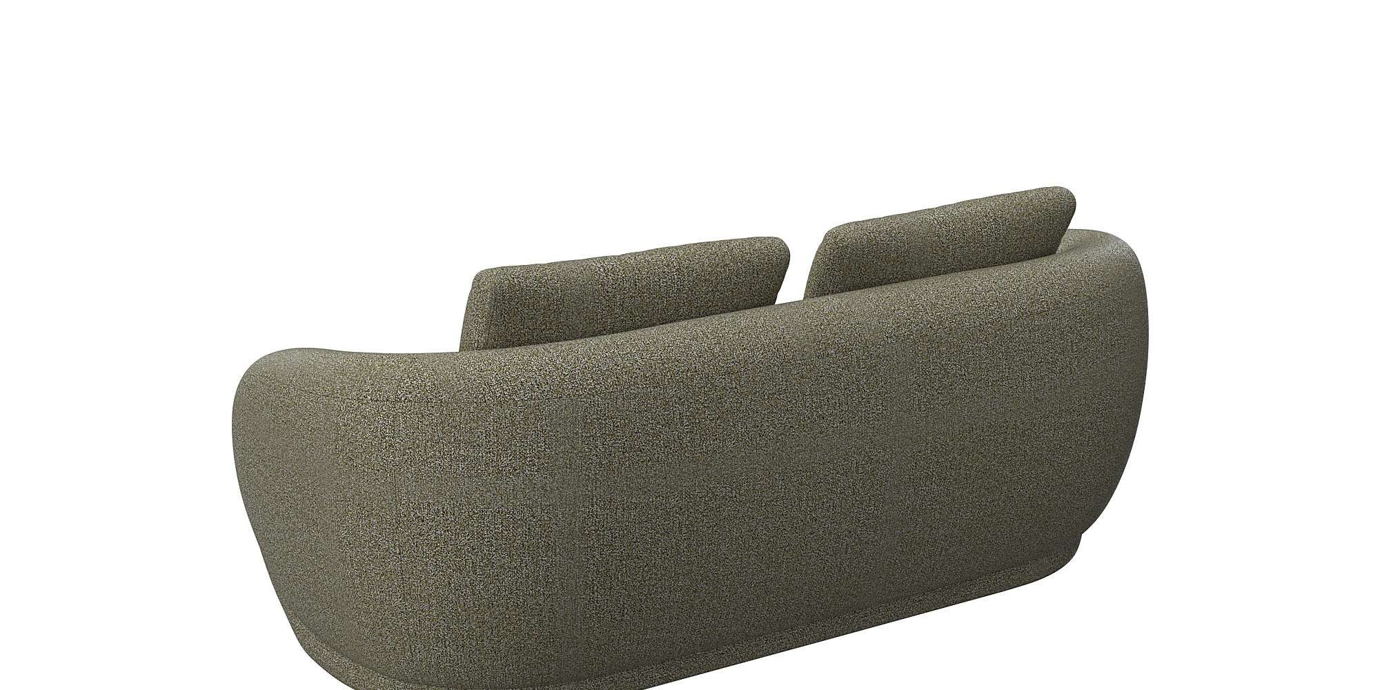 FLEXLUX 2,5-zits Torino, rond, bank, loveseat Modern, organisch bankontwerp, koudschuim, golfvering