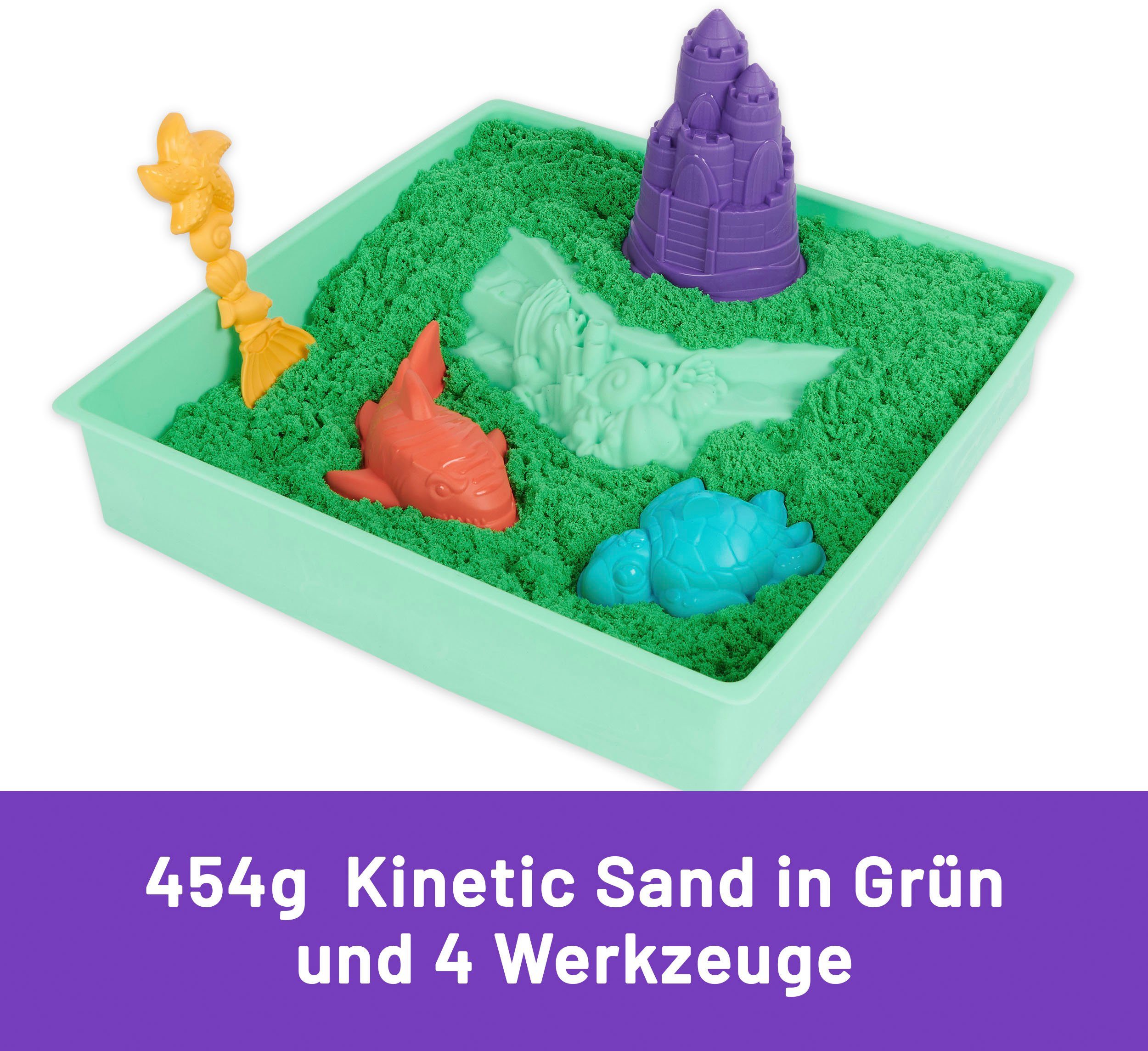 Spin Master Knutselset Kinetic Sand - Box 454 g - Groen
