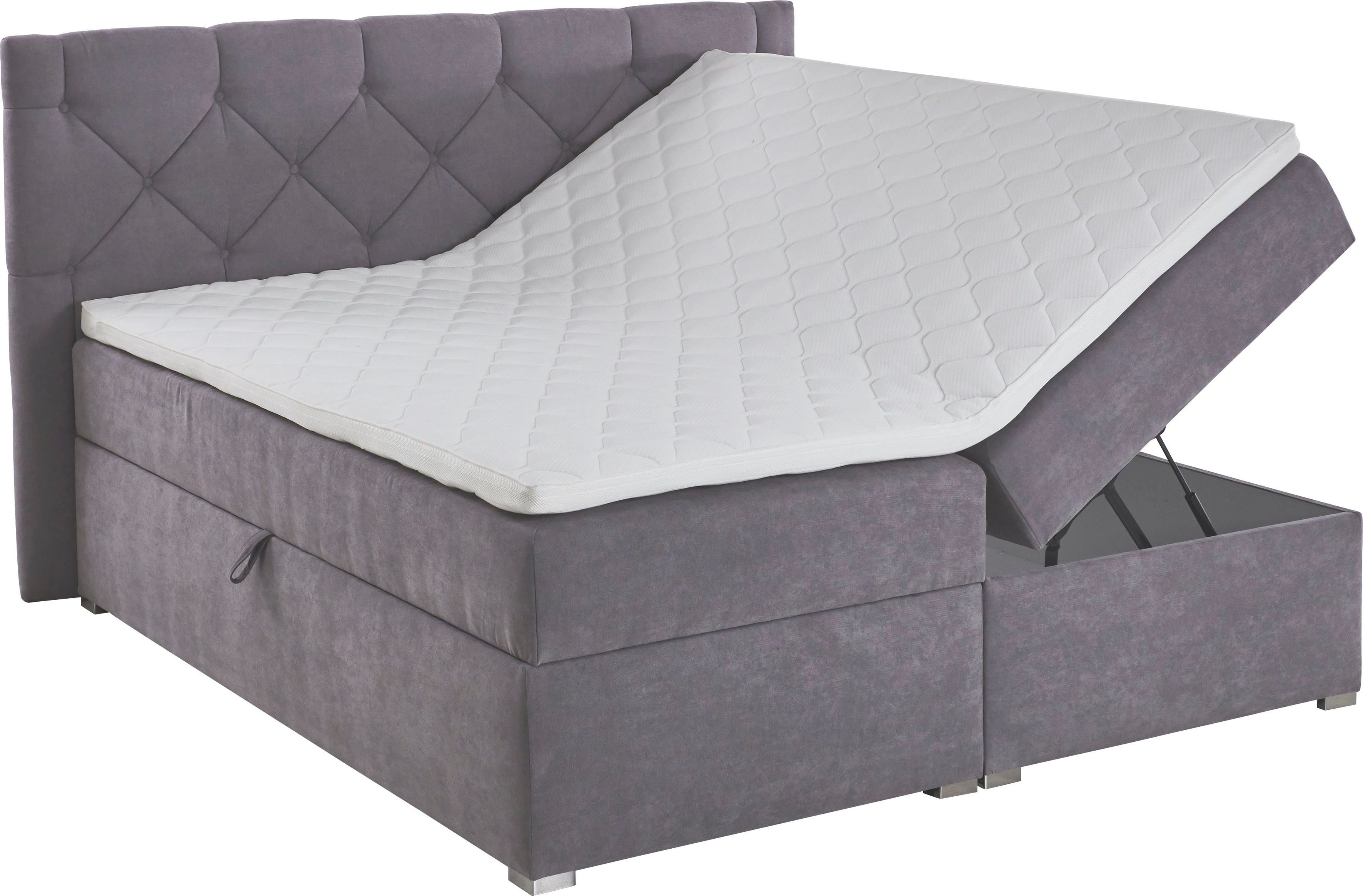 ATLANTIC home collection Boxspring Meike met xxl bedstee en topper