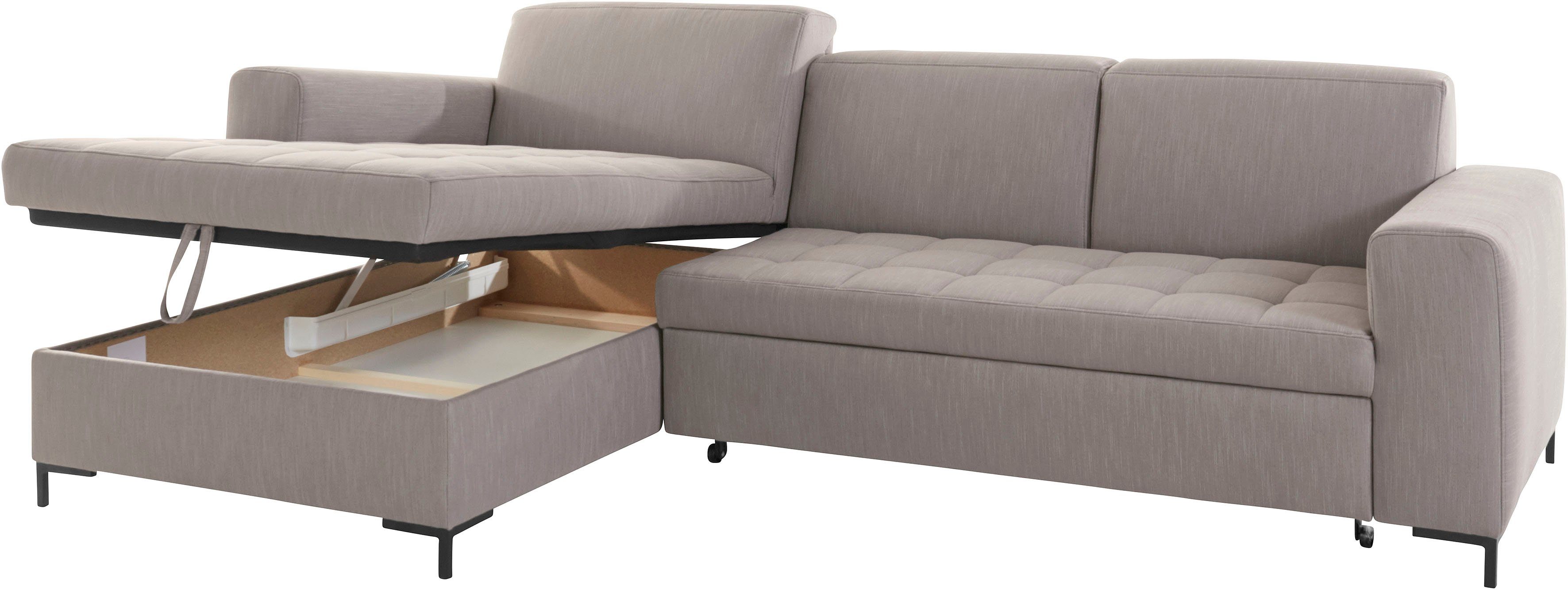 OTTO products Hoekbank Grazzo, tijdloos & elegant, moderne zittinghechting, Breedte 266cm, L-vorm
