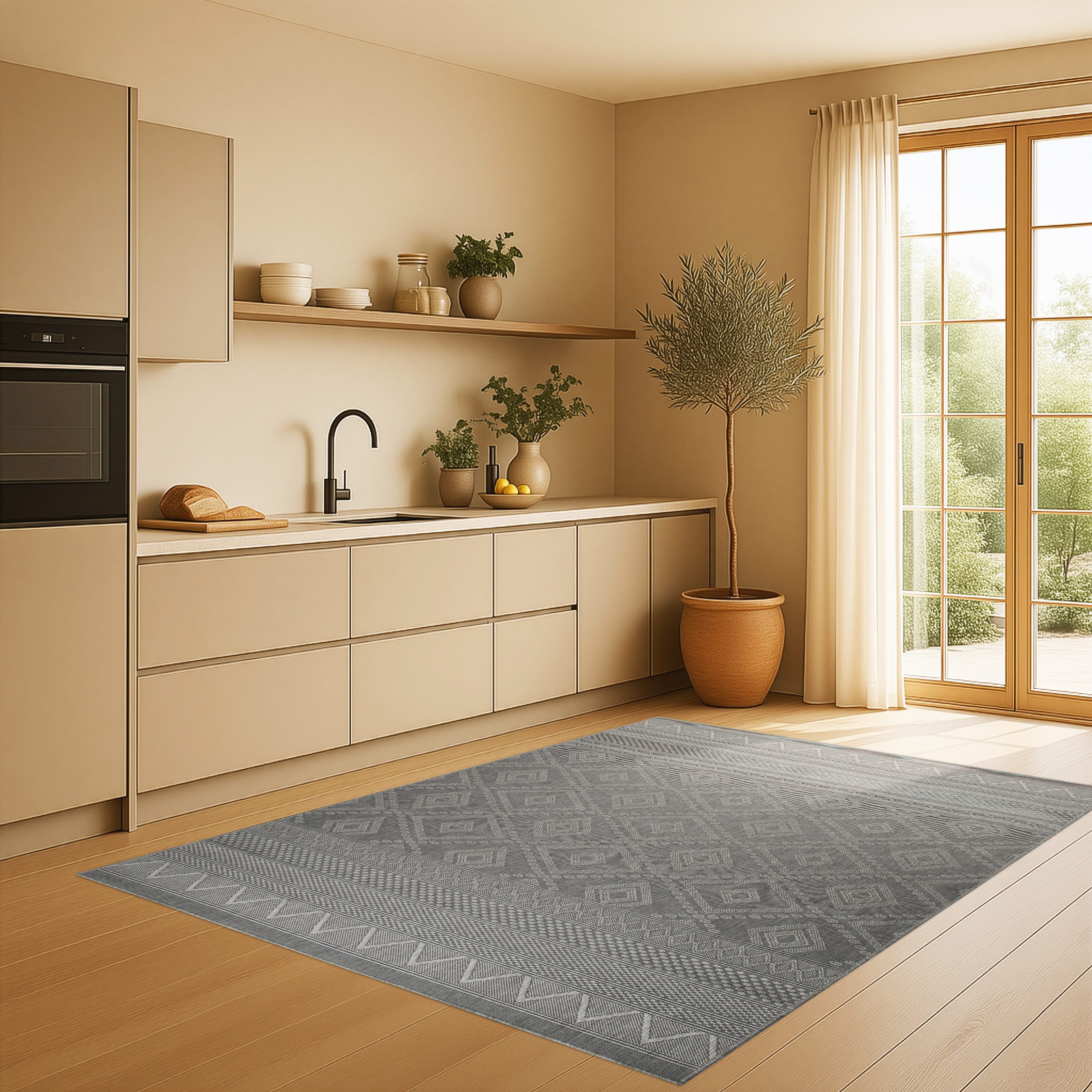 my home Vloerkleed Toronto is ook als loper verkrijgbaar Geschikt voor binnen en buiten, sisal-look, weerbestendig & uv-bestendig, boho