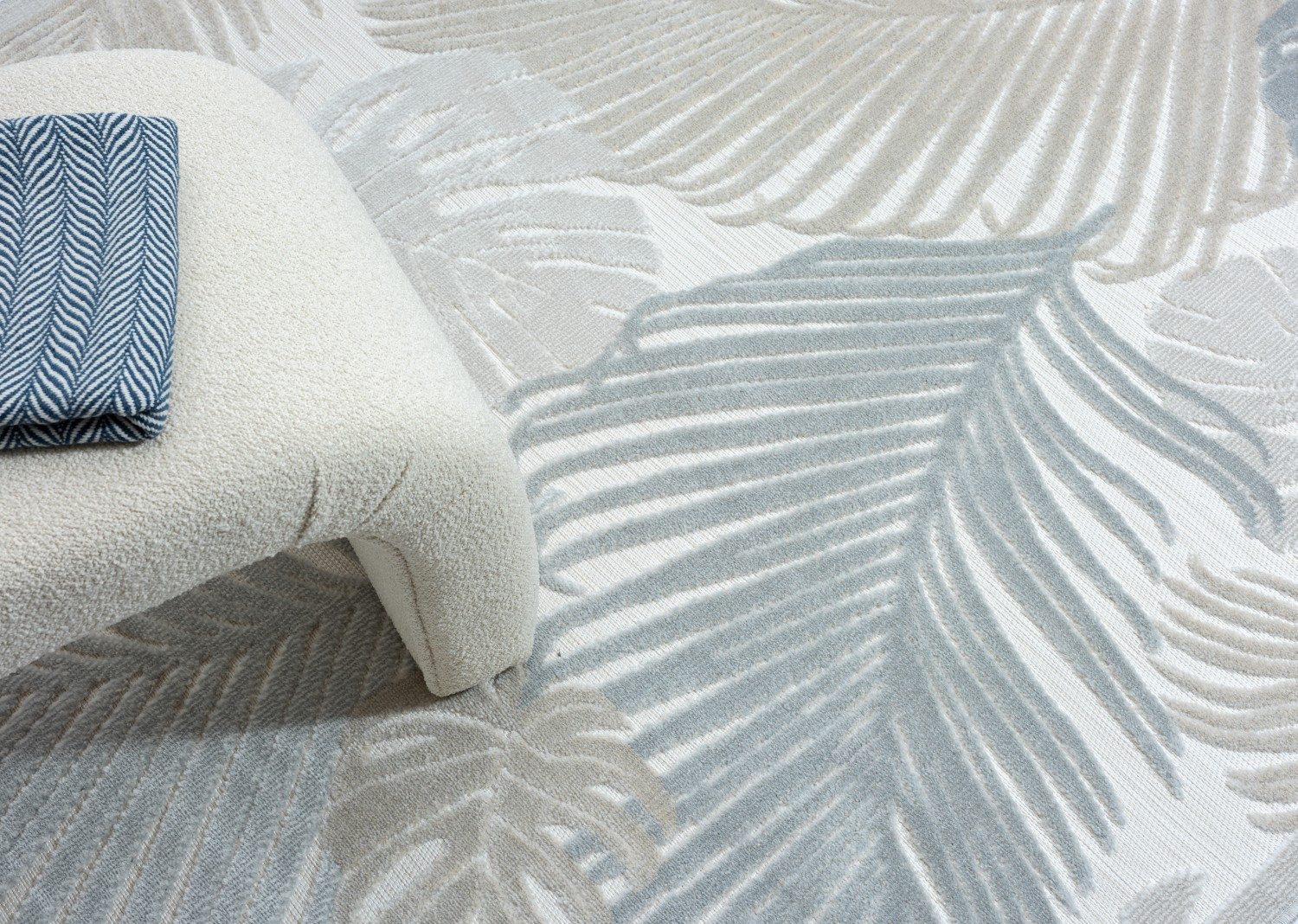 Myflair Möbel & Accessoires Vloerkleed Odette voorraadopruiming Bladerenmotief, hoog-laag effect, geschikt voor buiten, balkon, terras
