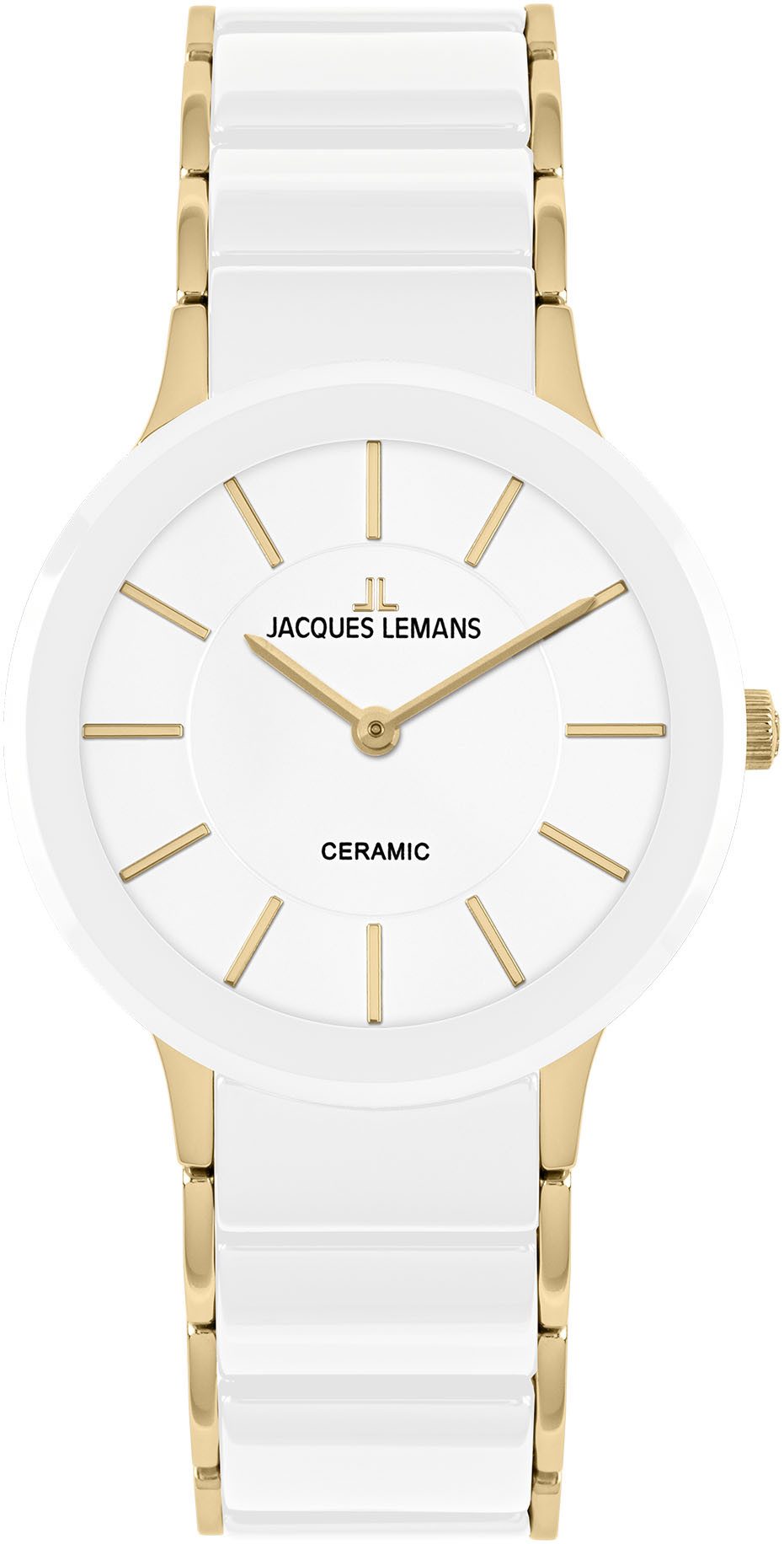 Jacques Lemans Keramisch horloge Dublin Polshorloge, dameshorloge, keramiek, mineraalglas met saffiercoating