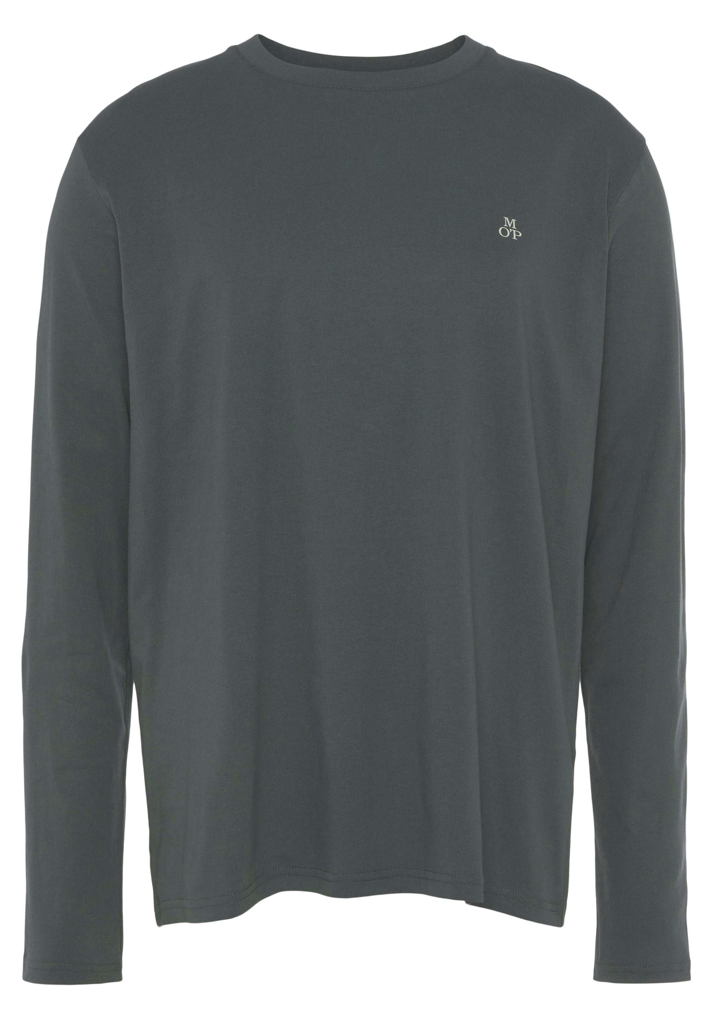 Marc O'Polo Shirt met lange mouwen met subtiele logo-print aan de voorkant
