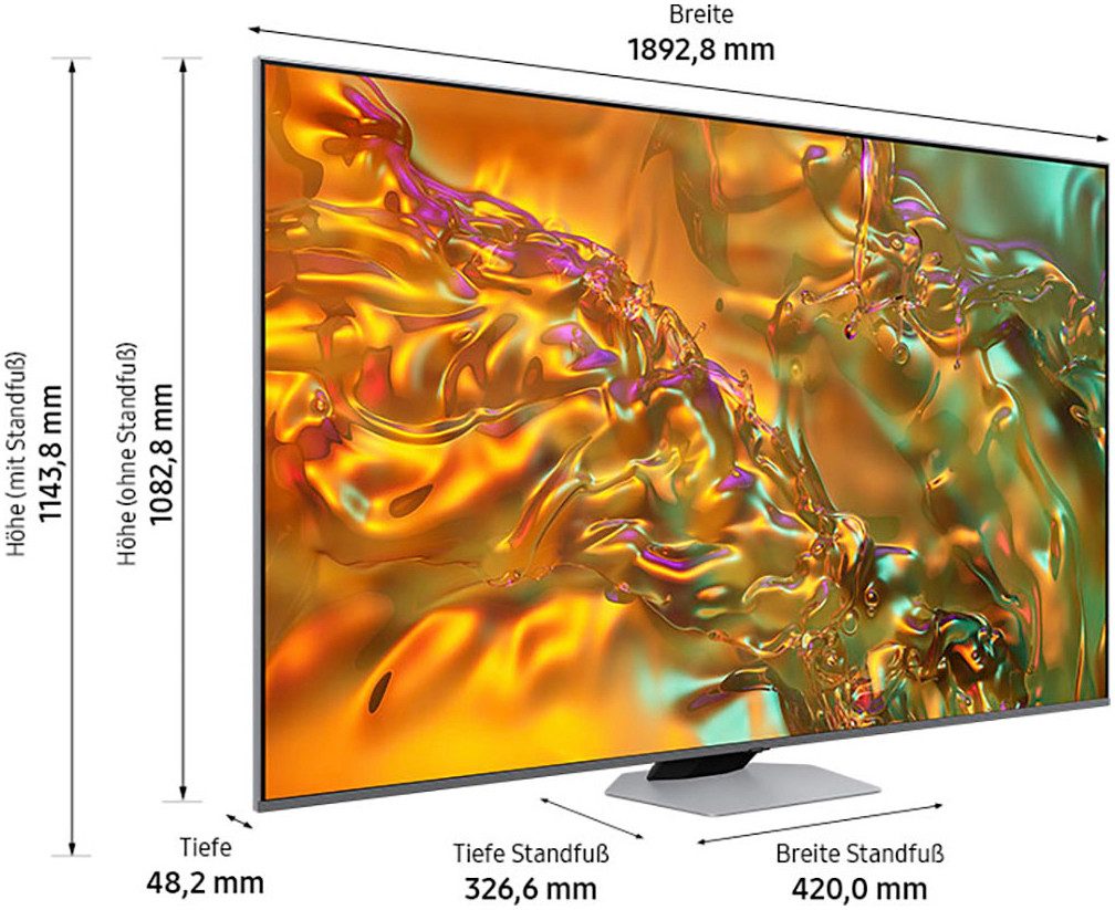 Samsung QLED-TV, 214 cm / 85", 4K Ultra HD, Smart TV, Neural Quantum 4K AI Gen2-processor, tot 120Hz