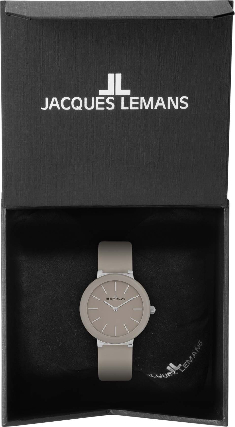 Jacques Lemans Kwartshorloge Monaco, 42-9C Polshorloge, dameshorloge, crystexglas, leren armband