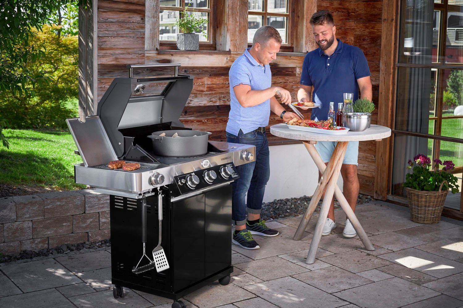 ROESLE Schoonmaakborstel No.1, 25168 voor grillroosters van roestvrij staal, staalborstels, lengte 43 cm
