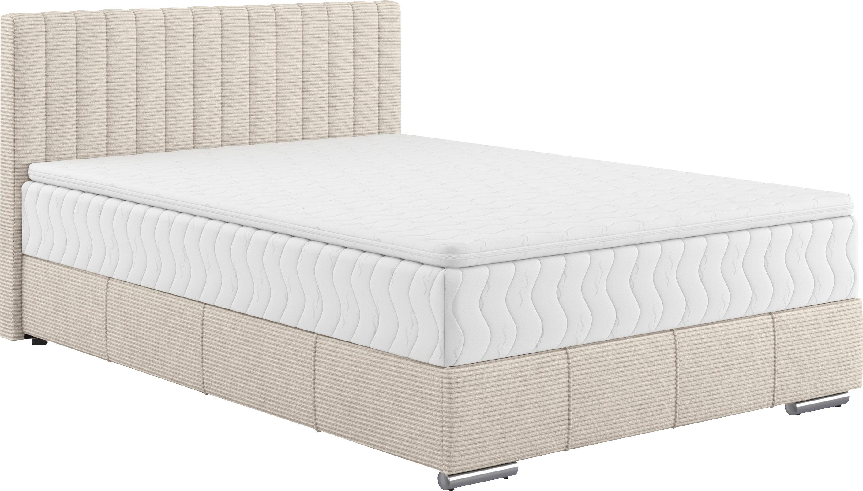 INOSIGN Boxspring Thor met bedbodem, incl. matras, topverkoper Topmatras en sierkussen, in verschillende hardheden beschikbaar